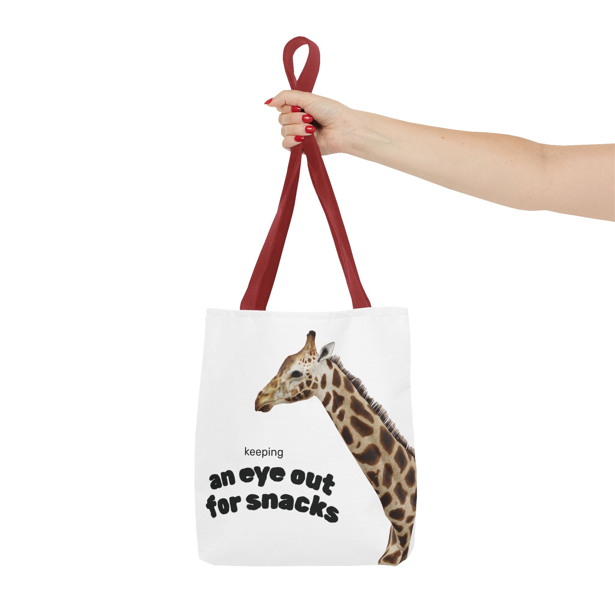 Giraffe Snack Tote Bag - Fun AOP Design for Animal Lovers