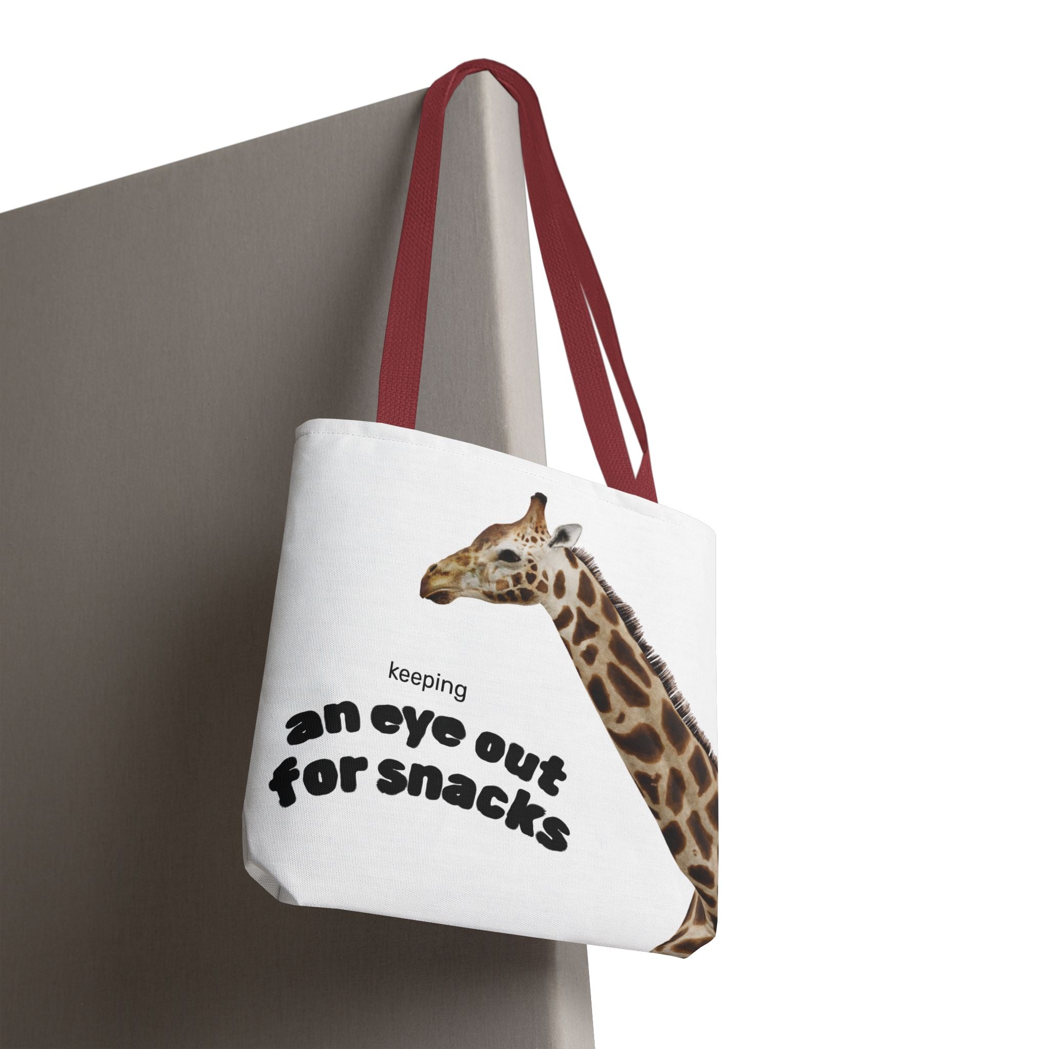 Giraffe Snack Tote Bag - Fun AOP Design for Animal Lovers