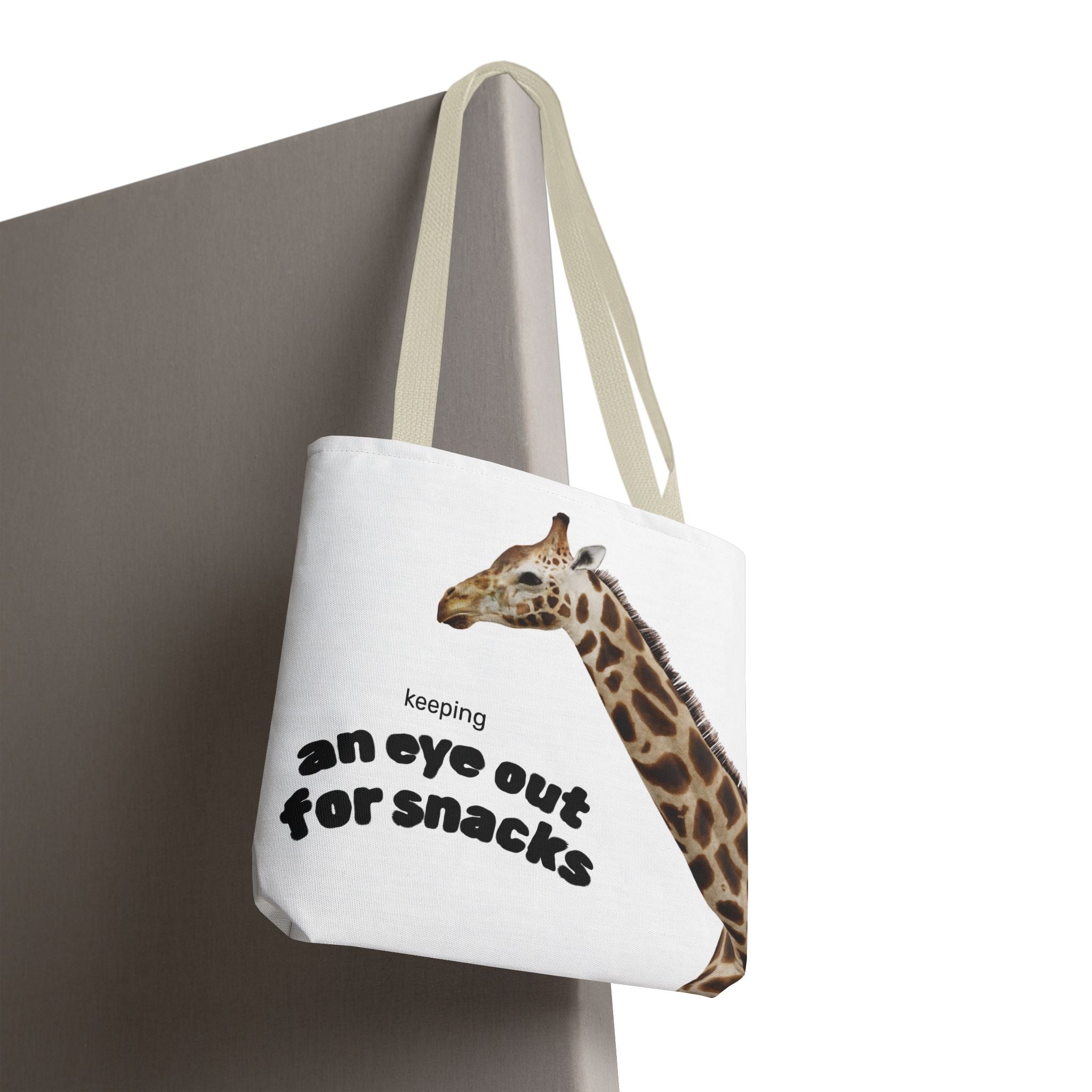 Giraffe Snack Tote Bag - Fun AOP Design for Animal Lovers