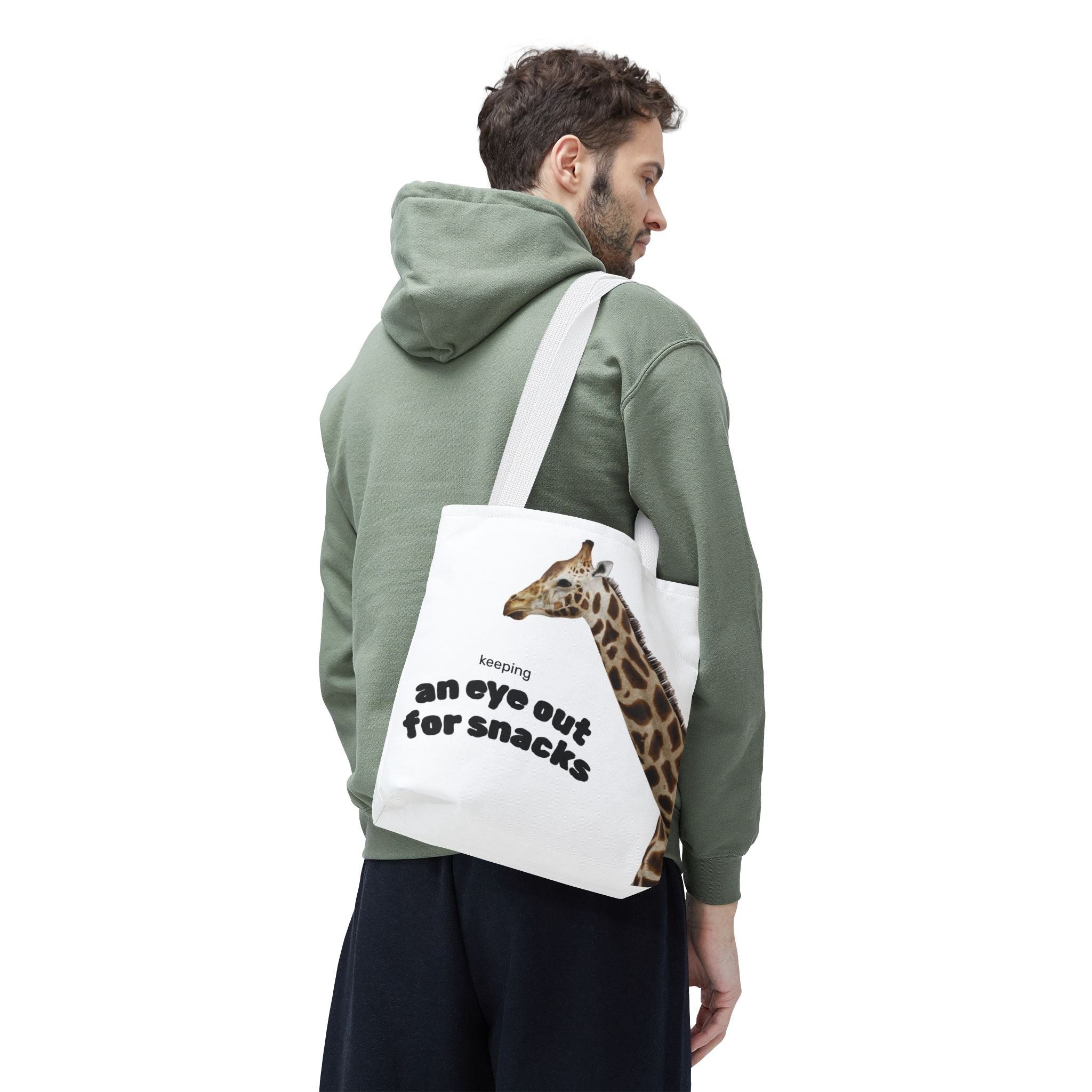 Giraffe Snack Tote Bag - Fun AOP Design for Animal Lovers
