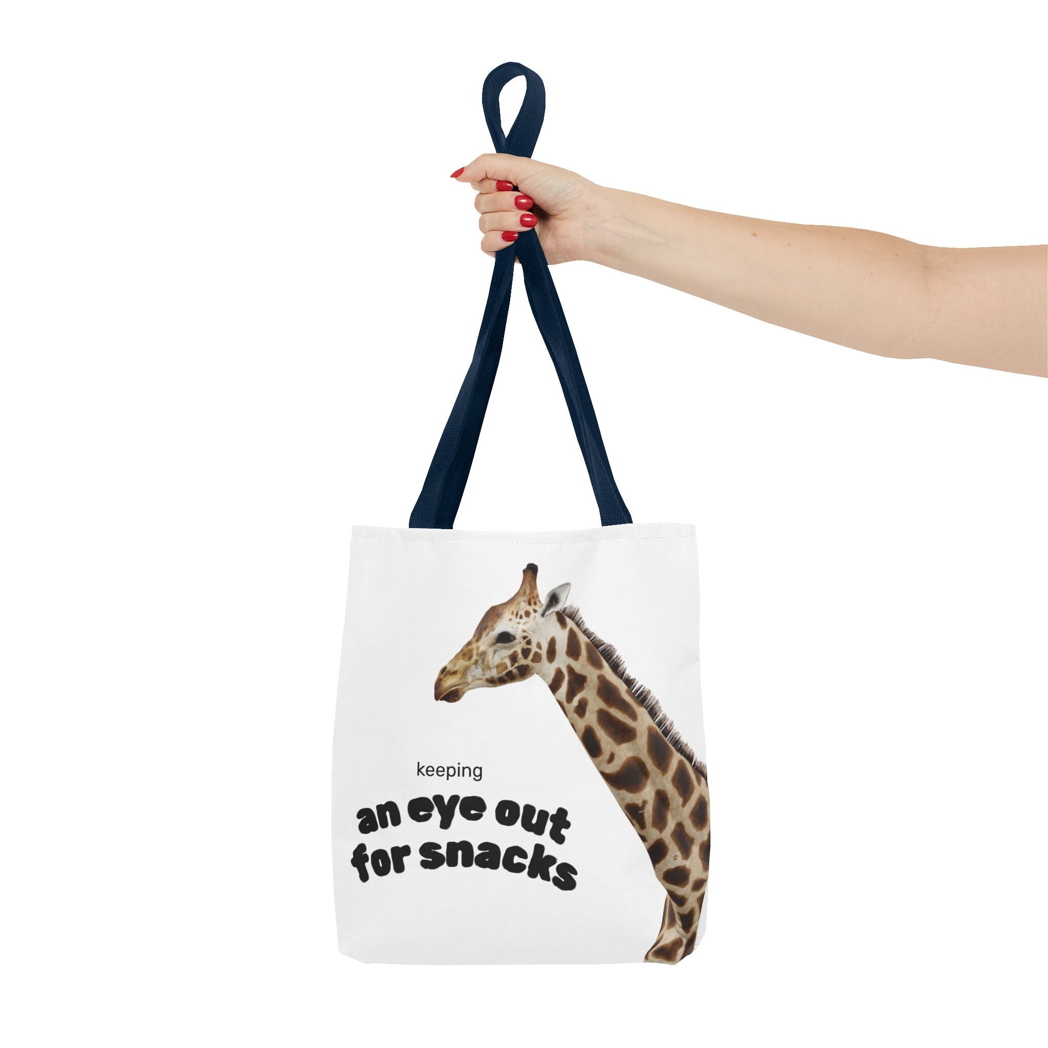 Giraffe Snack Tote Bag - Fun AOP Design for Animal Lovers