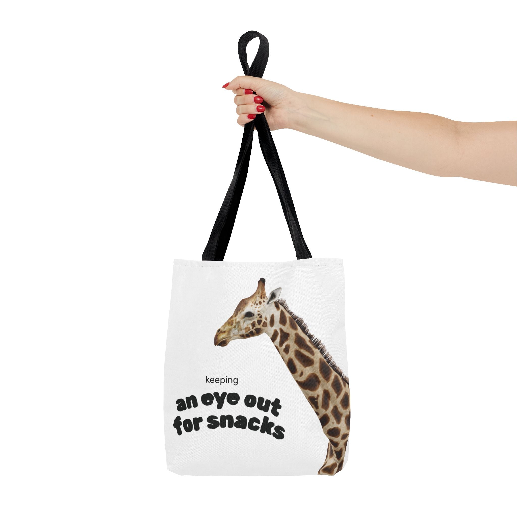 Giraffe Snack Tote Bag - Fun AOP Design for Animal Lovers
