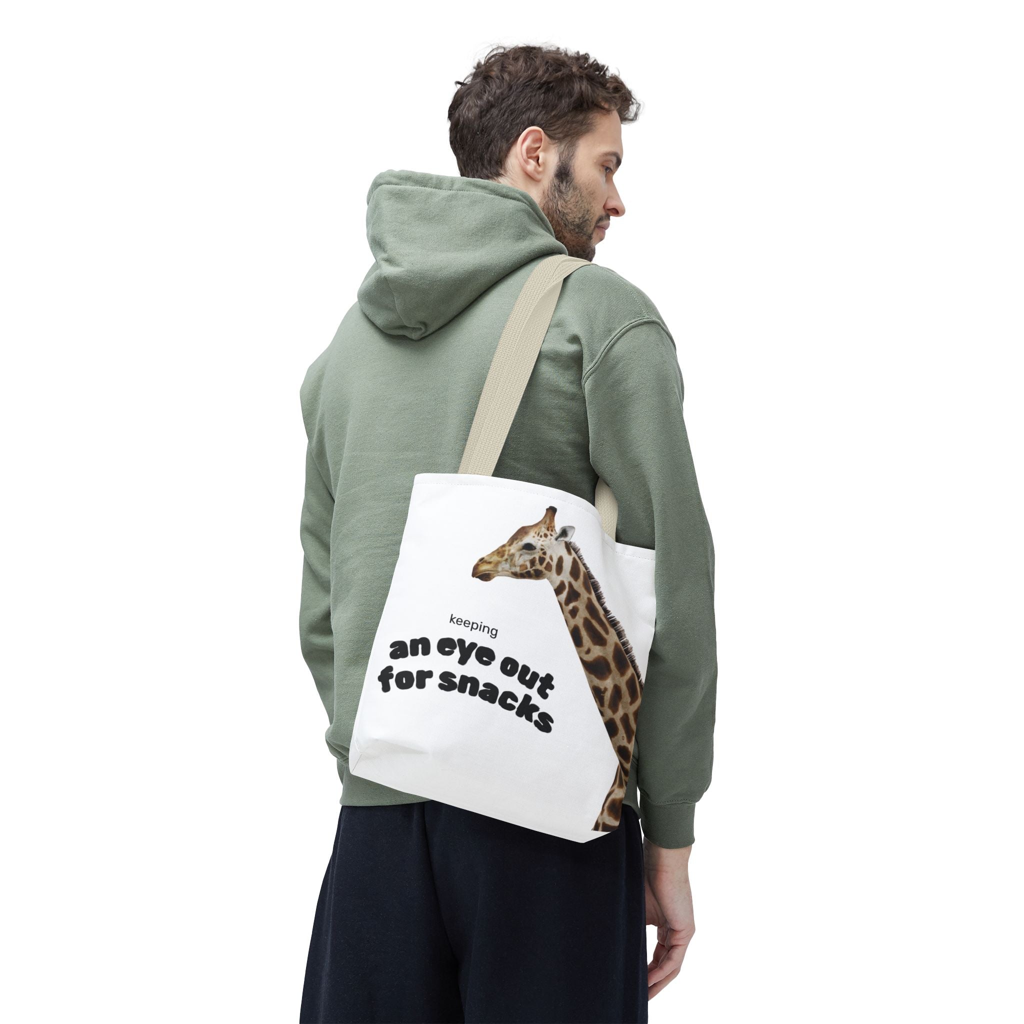 Giraffe Snack Tote Bag - Fun AOP Design for Animal Lovers