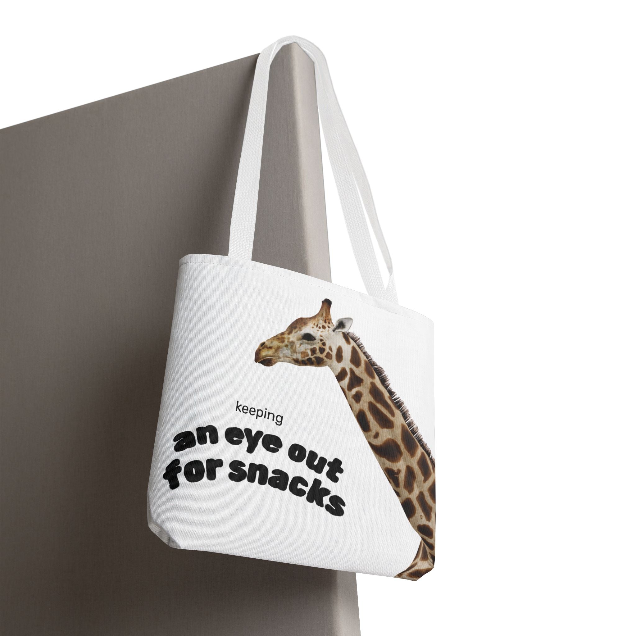 Giraffe Snack Tote Bag - Fun AOP Design for Animal Lovers