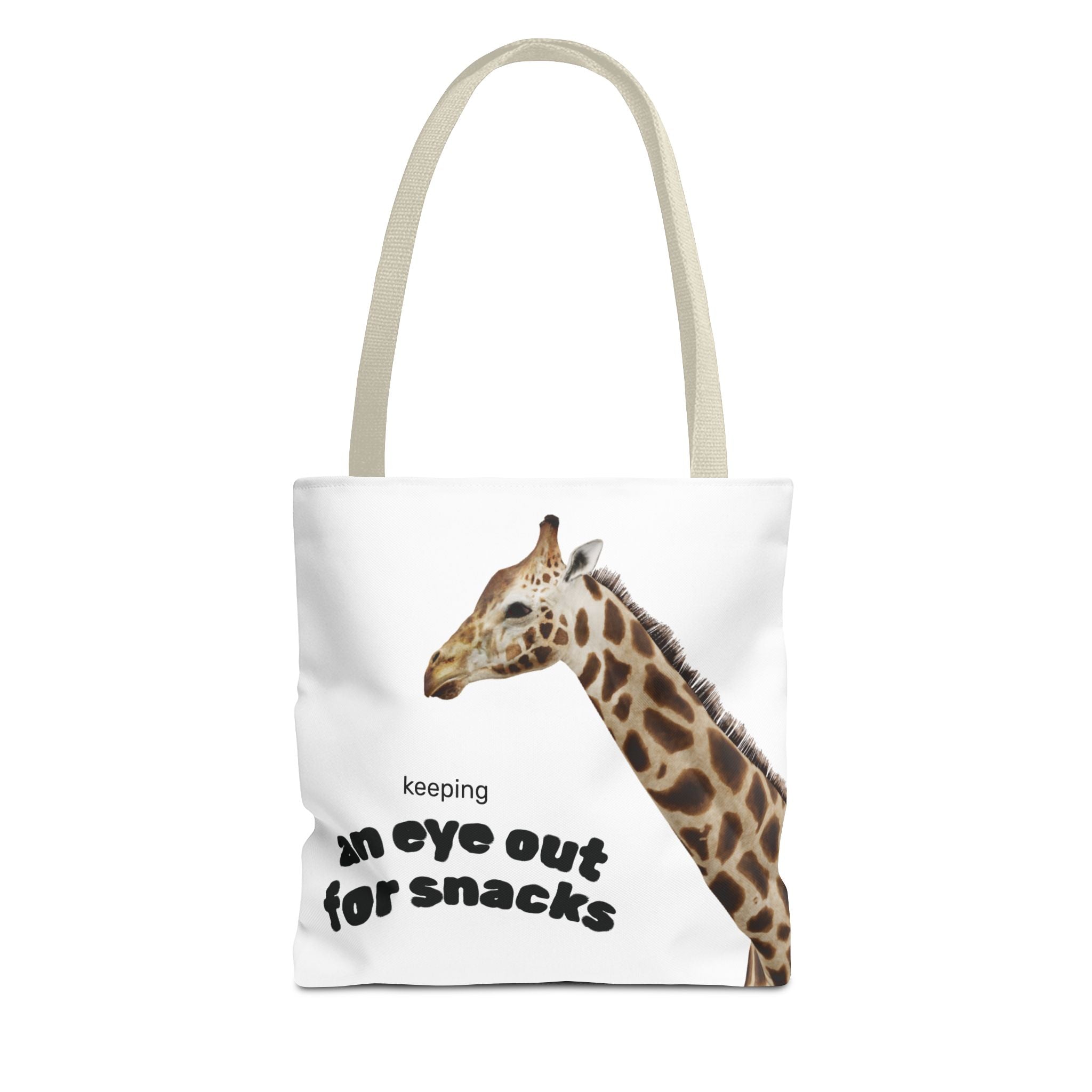 Giraffe Snack Tote Bag - Fun AOP Design for Animal Lovers