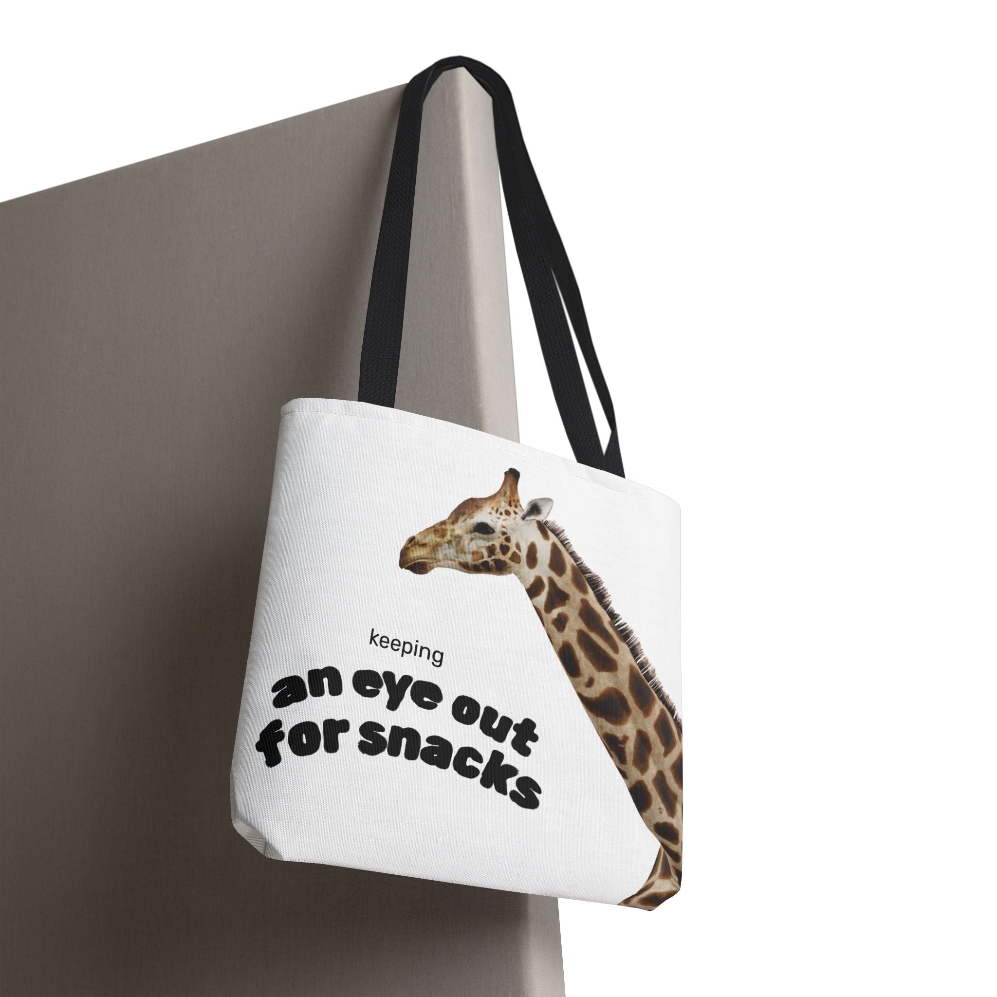Giraffe Snack Tote Bag - Fun AOP Design for Animal Lovers