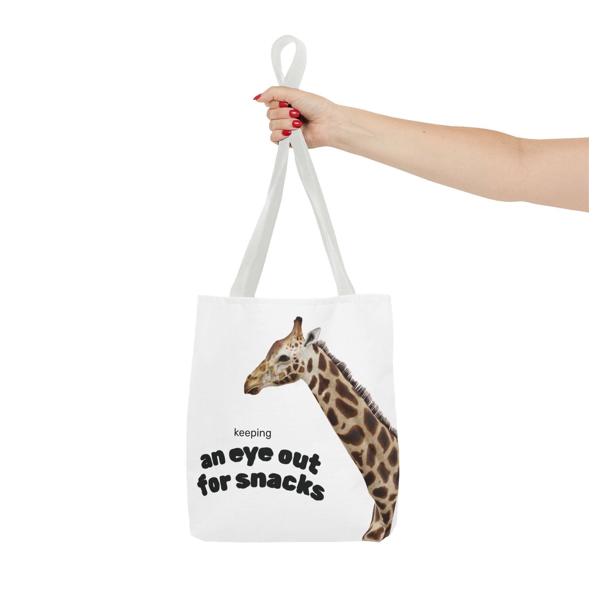Giraffe Snack Tote Bag - Fun AOP Design for Animal Lovers