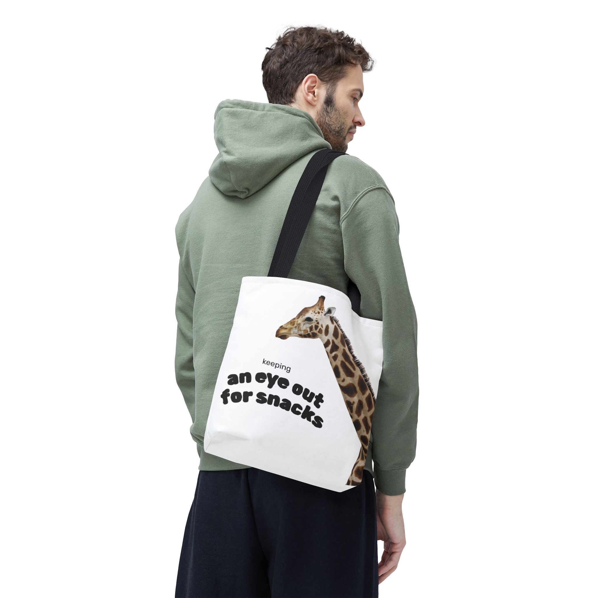 Giraffe Snack Tote Bag - Fun AOP Design for Animal Lovers