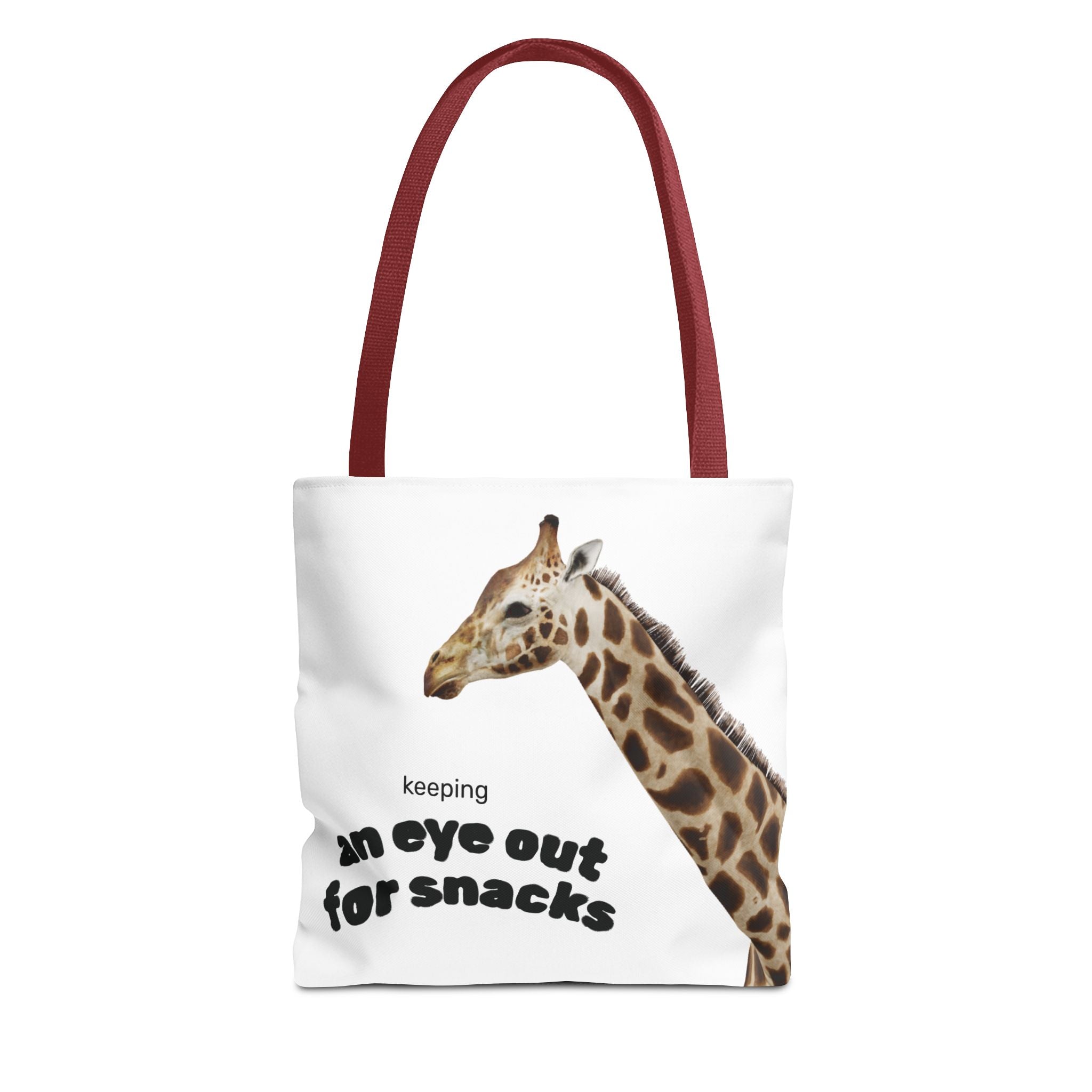 Giraffe Snack Tote Bag - Fun AOP Design for Animal Lovers