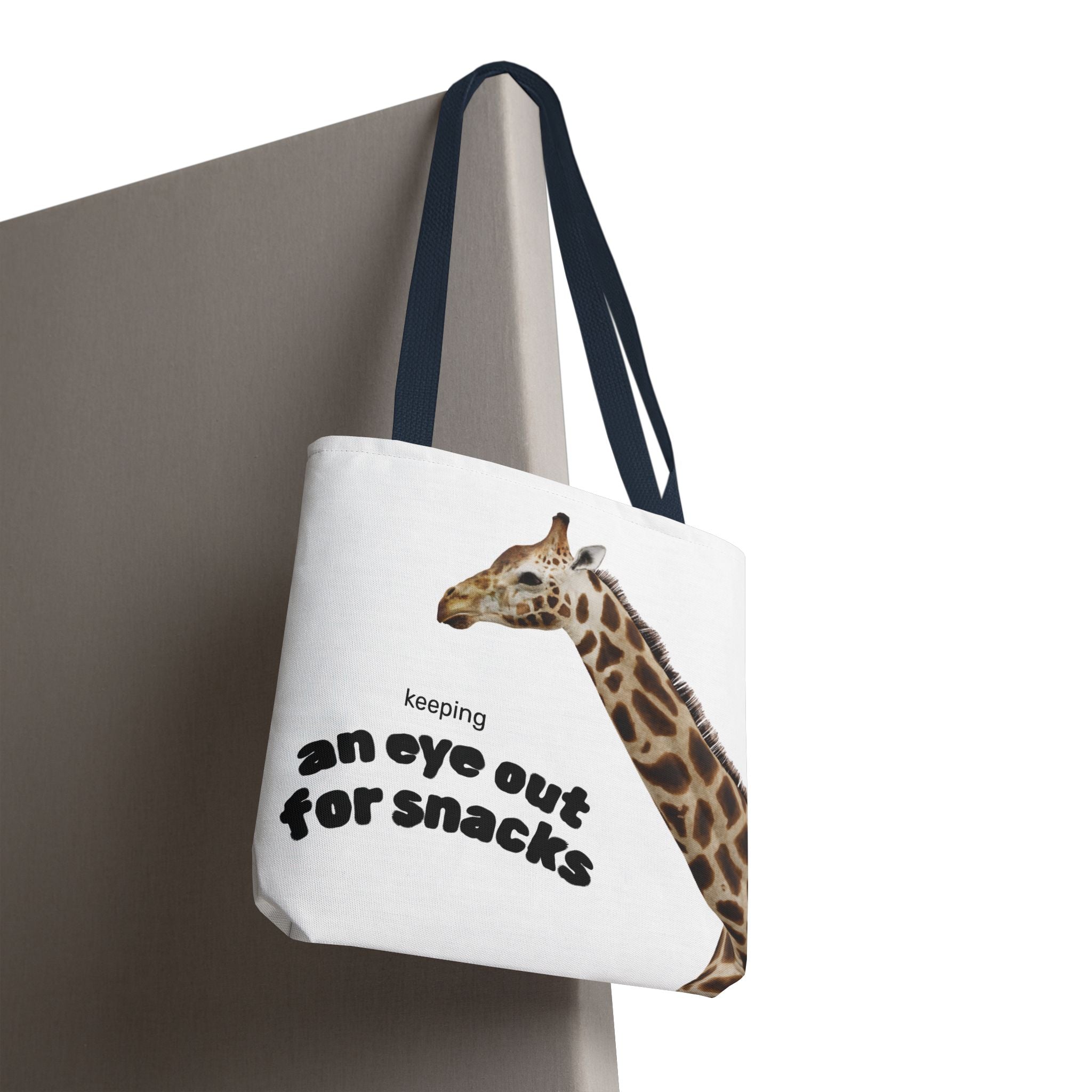 Giraffe Snack Tote Bag - Fun AOP Design for Animal Lovers