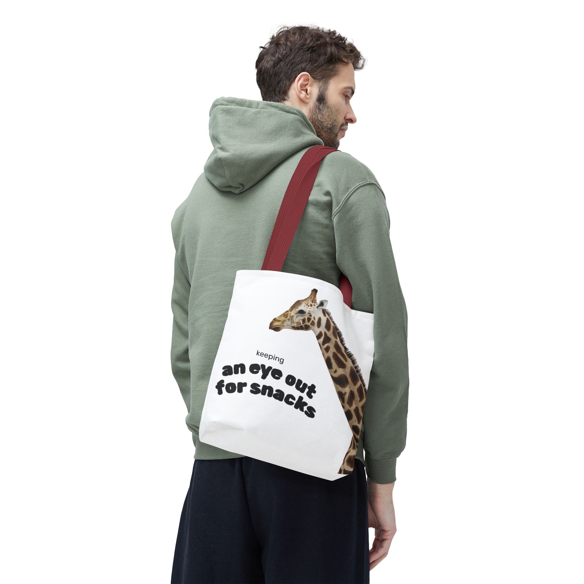 Giraffe Snack Tote Bag - Fun AOP Design for Animal Lovers