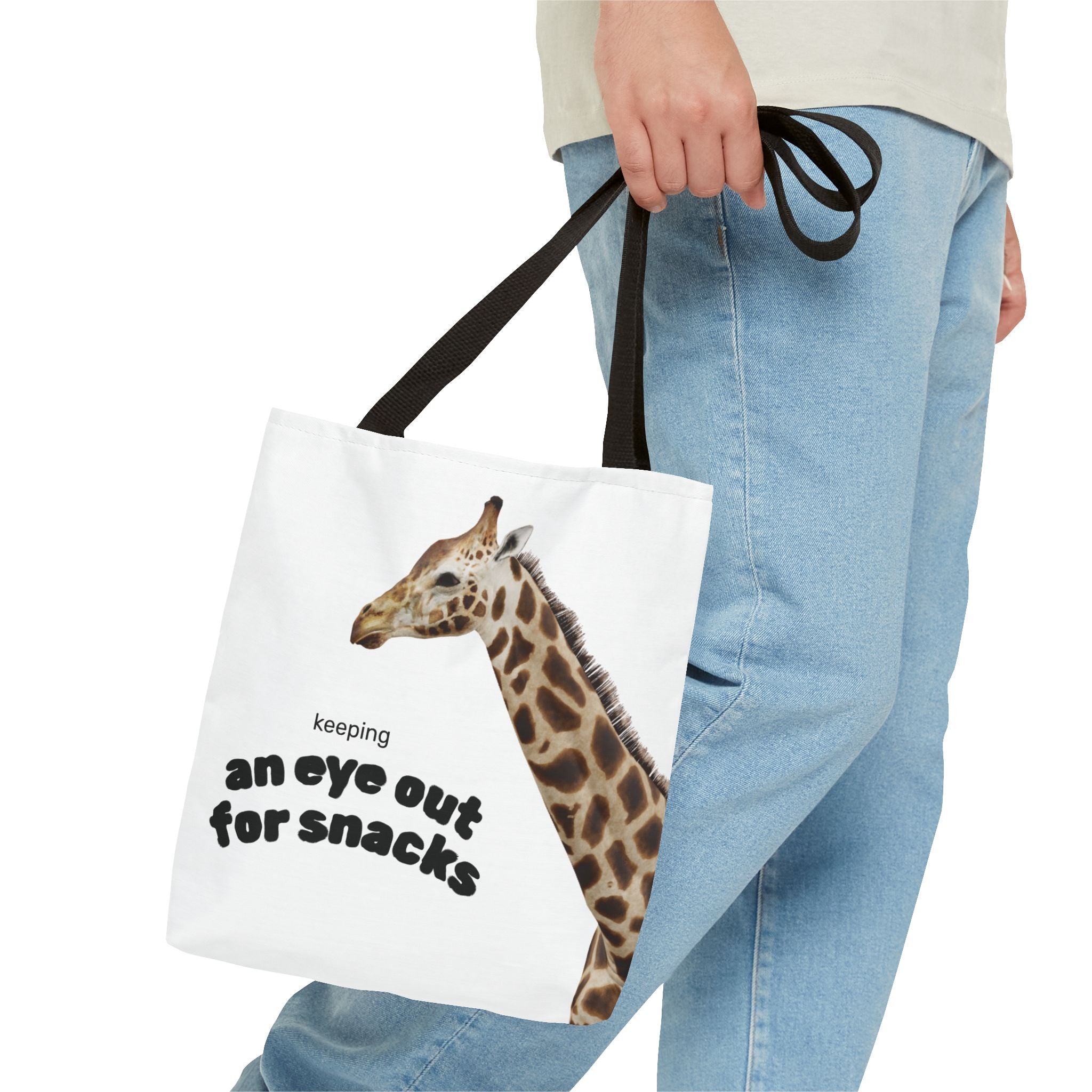 Giraffe Snack Tote Bag - Fun AOP Design for Animal Lovers