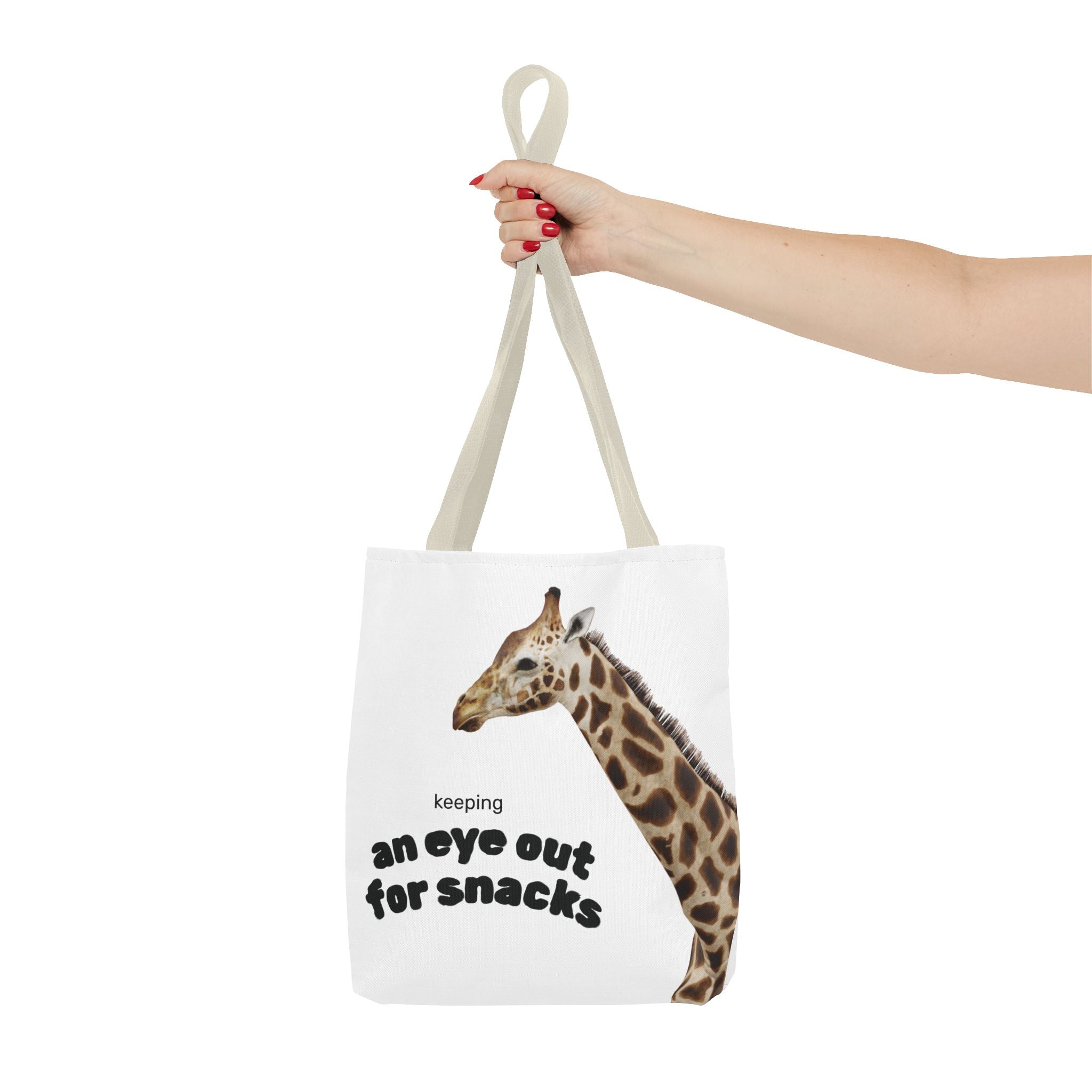 Giraffe Snack Tote Bag - Fun AOP Design for Animal Lovers