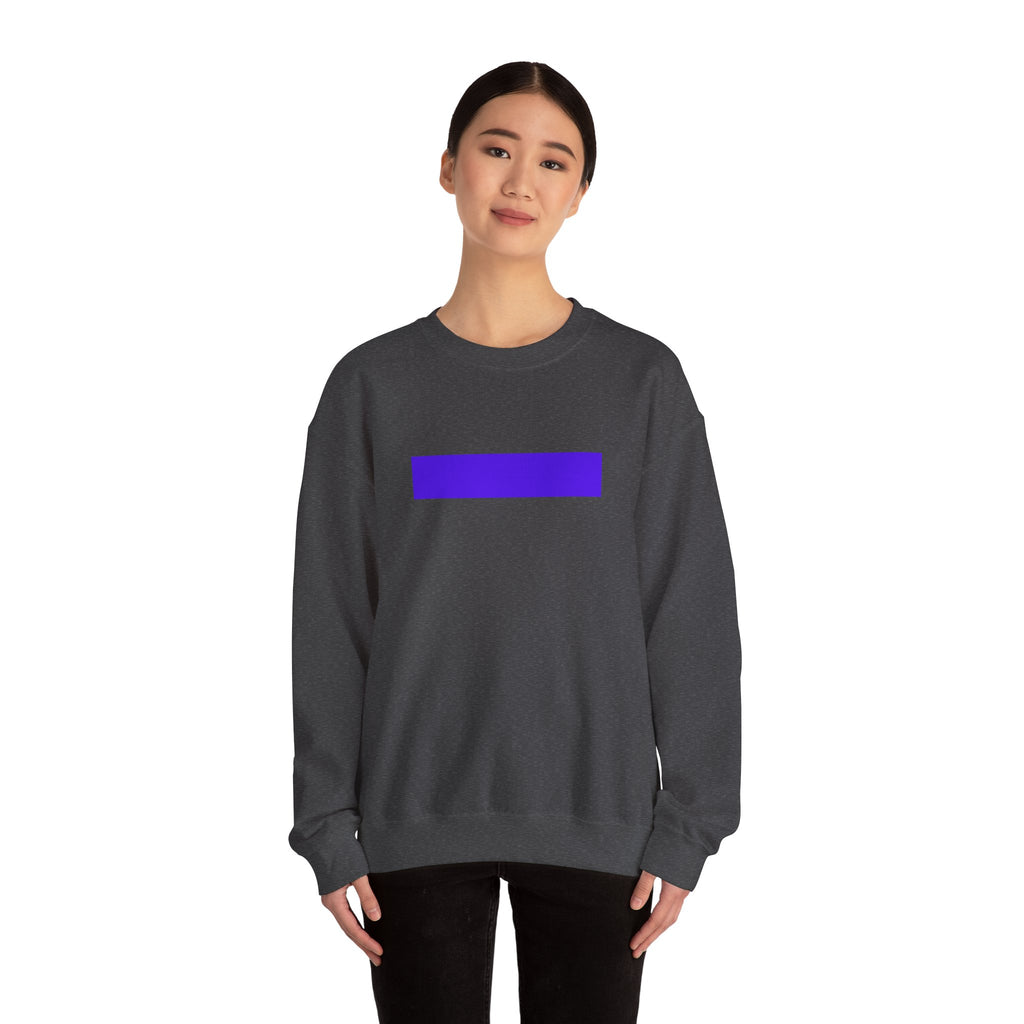 Minimal Purple Bar Crewneck Sweatshirt