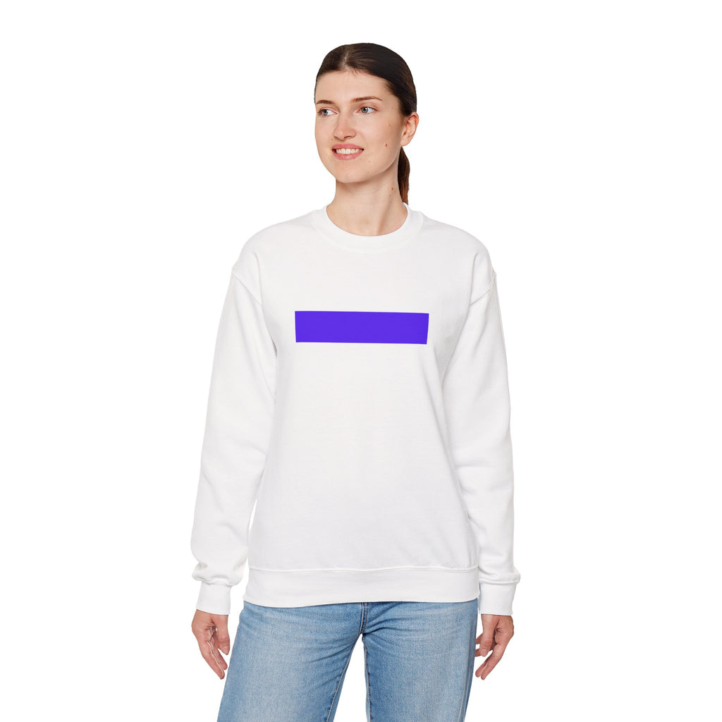 Minimal Purple Bar Crewneck Sweatshirt