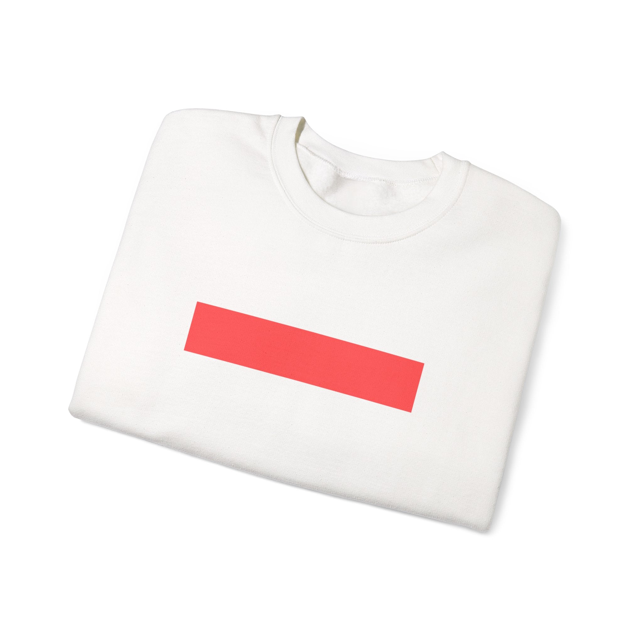 Minimal Red Bar Crewneck Sweatshirt