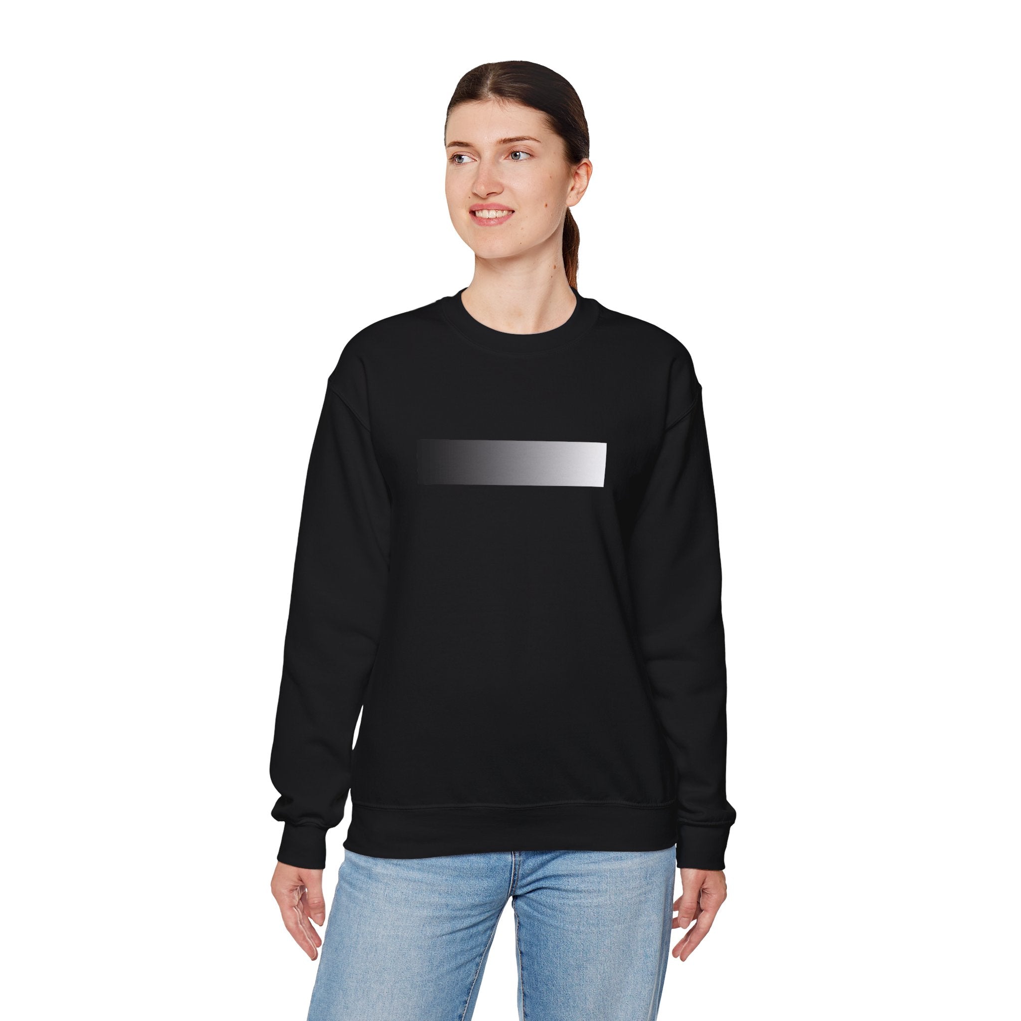 Minimal Gradient Stripe Sweatshirt — Modern Neutral Crewneck