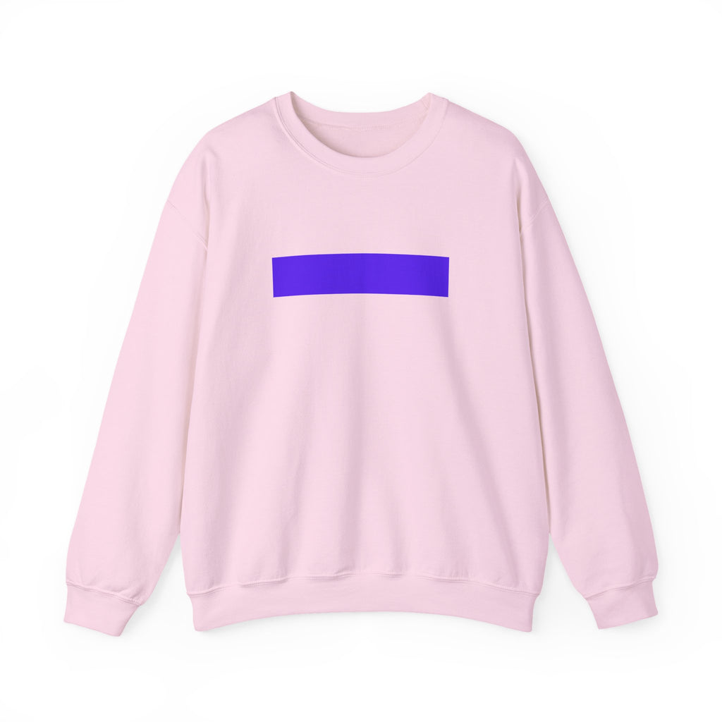 Minimal Purple Bar Crewneck Sweatshirt