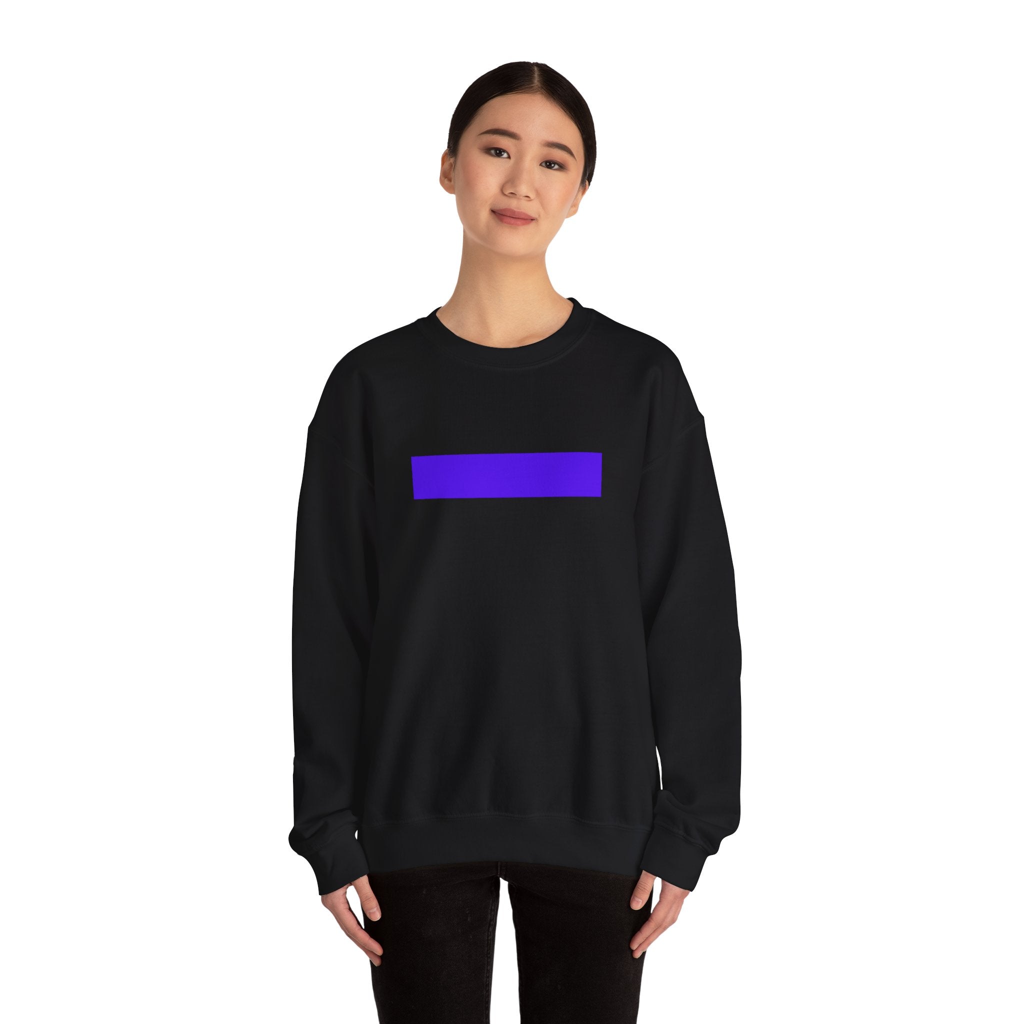 Minimal Purple Bar Crewneck Sweatshirt