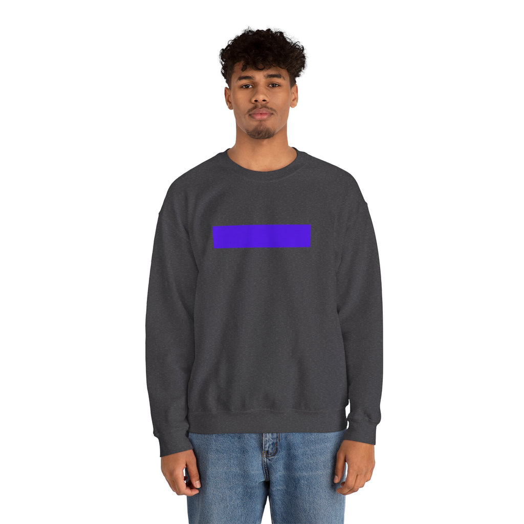Minimal Purple Bar Crewneck Sweatshirt