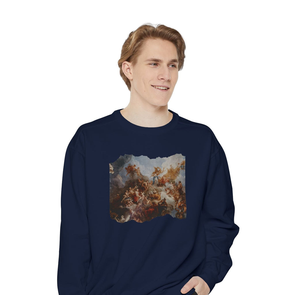 Michael Angelo's painting on top of the Palace of Versailles - Artistic Unisex Garment-Dyed Sweatshirt