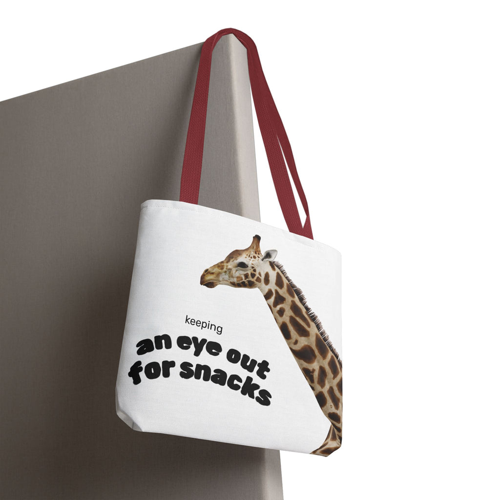 Giraffe Snack Tote Bag - Fun AOP Design for Animal Lovers