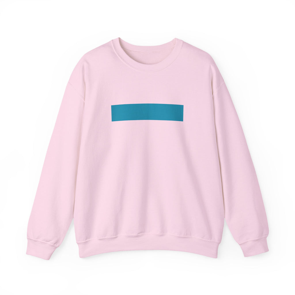 Minimal Blue Bar Crewneck Sweatshirt