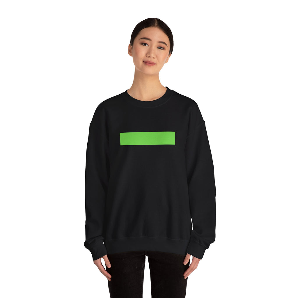 Crewneck Sweatshirt — Minimal Green Bar Graphic