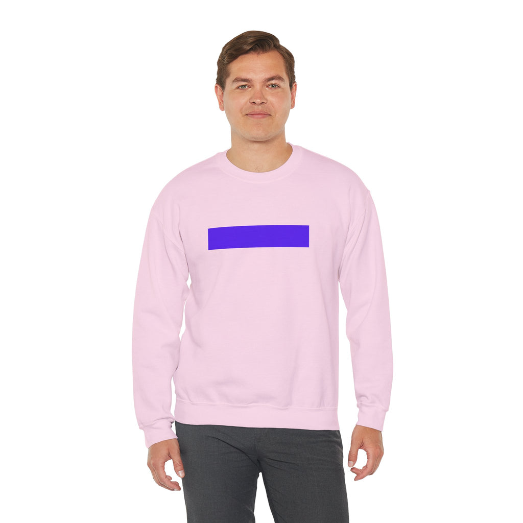 Minimal Purple Bar Crewneck Sweatshirt