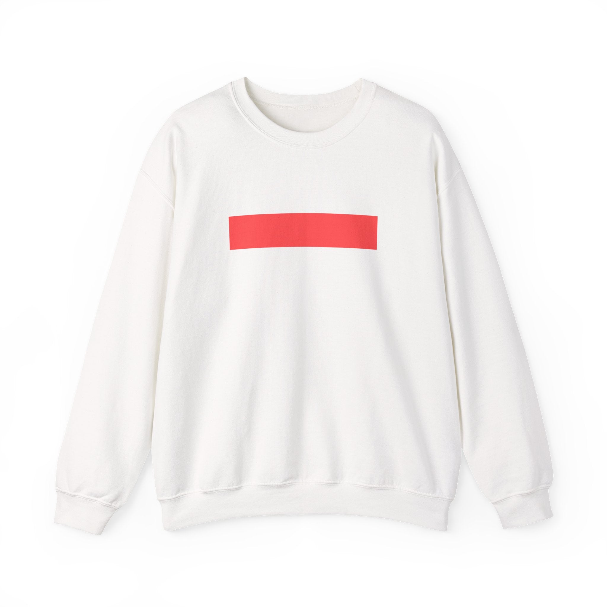 Minimal Red Bar Crewneck Sweatshirt