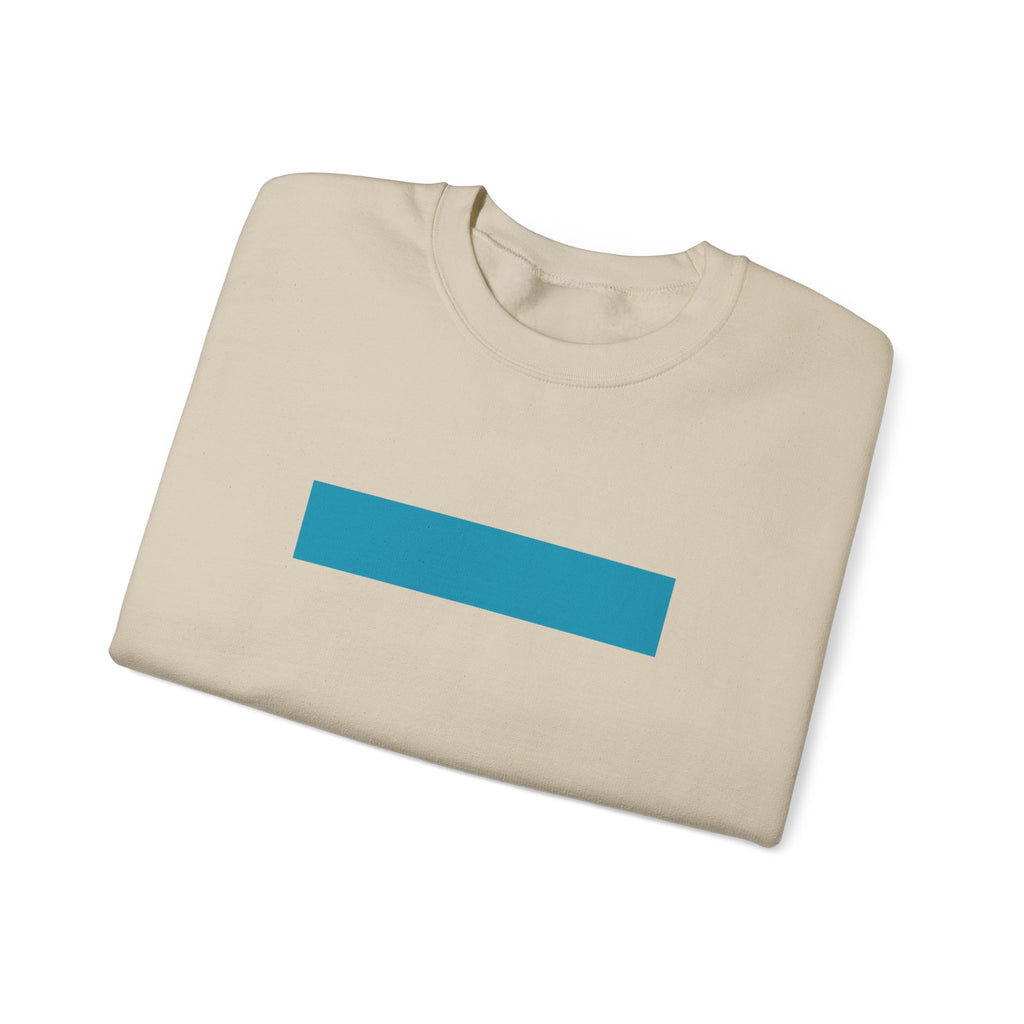 Minimal Blue Bar Crewneck Sweatshirt