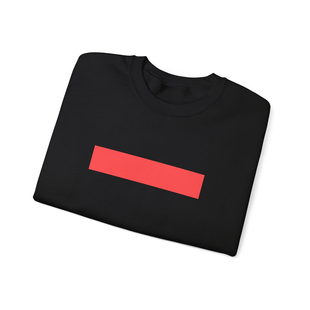 Minimal Red Bar Crewneck Sweatshirt