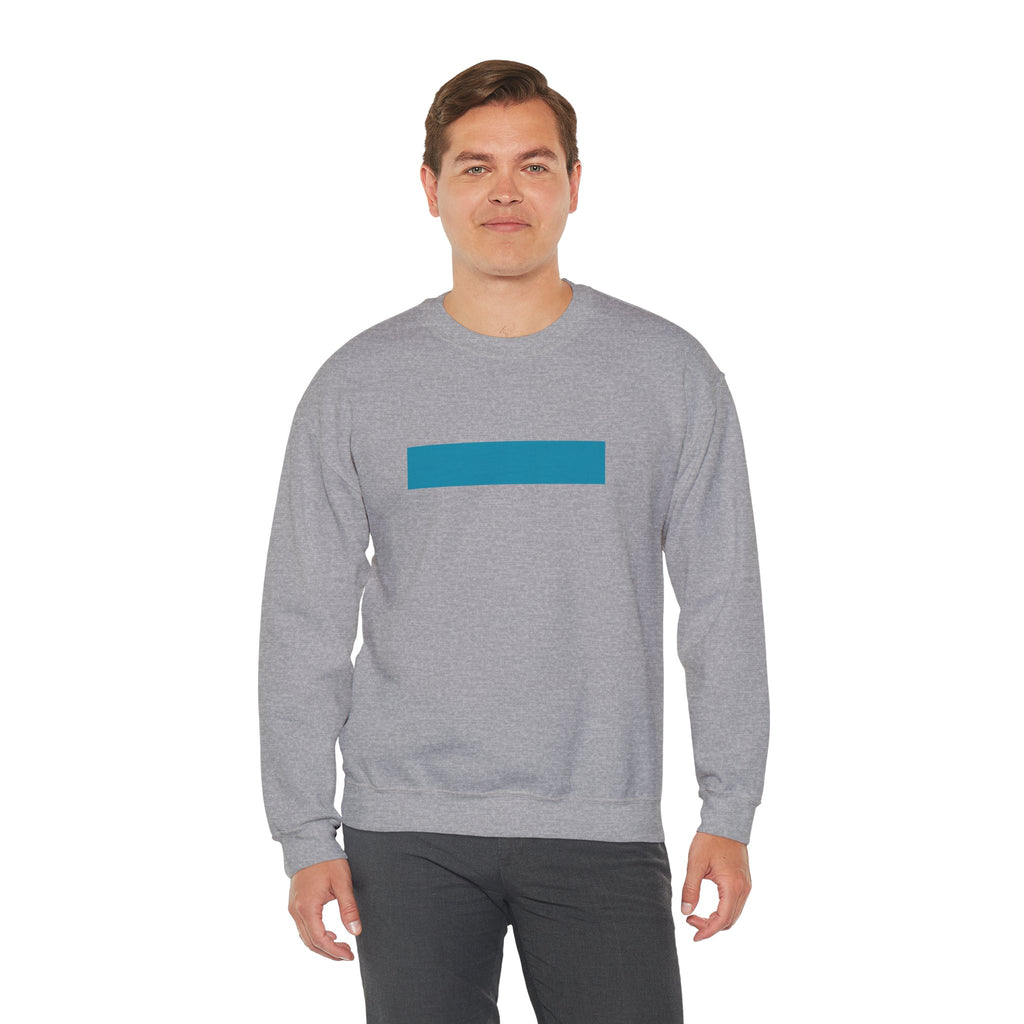 Minimal Blue Bar Crewneck Sweatshirt
