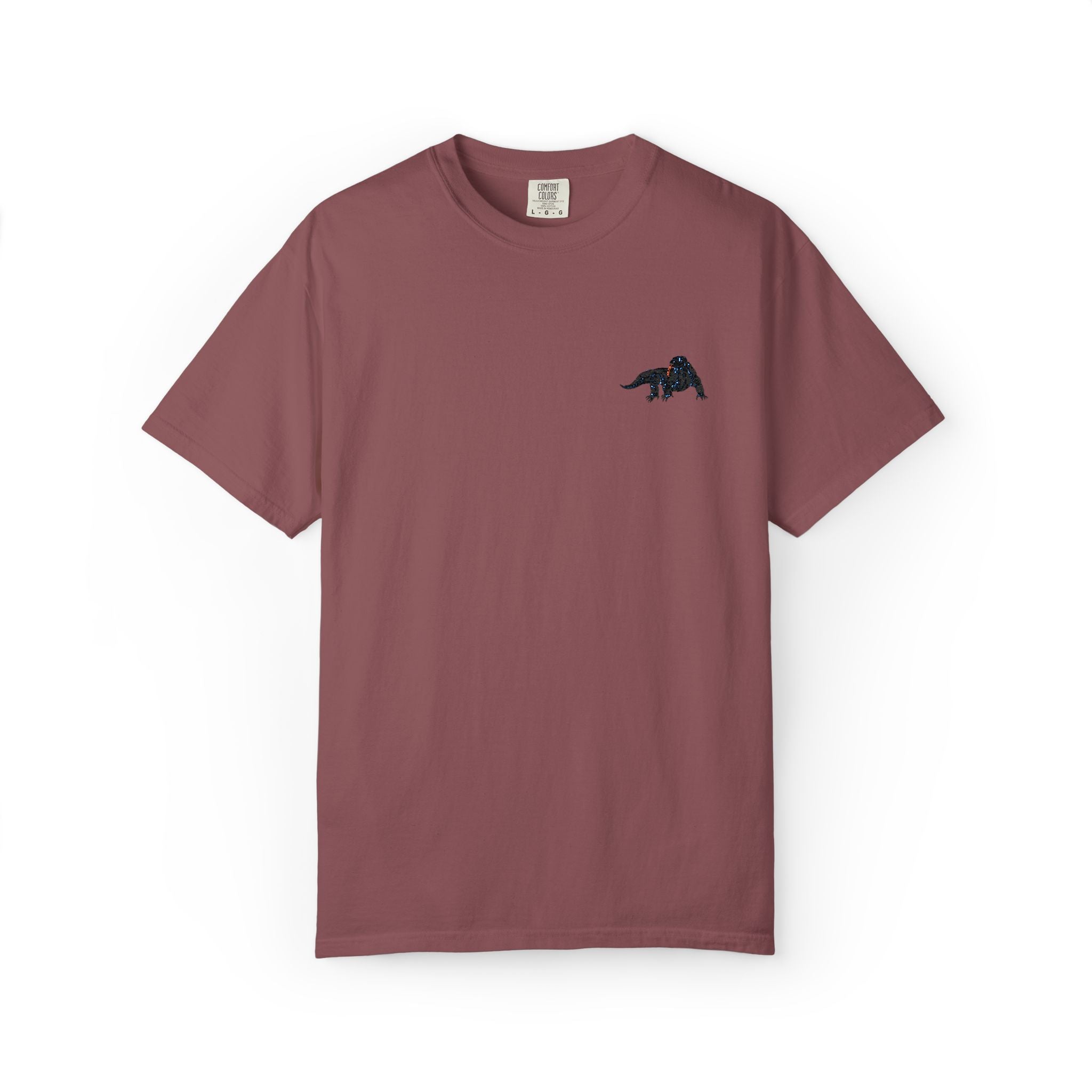 Komodo Garment-Dyed Unisex T-Shirt with Artistic Design