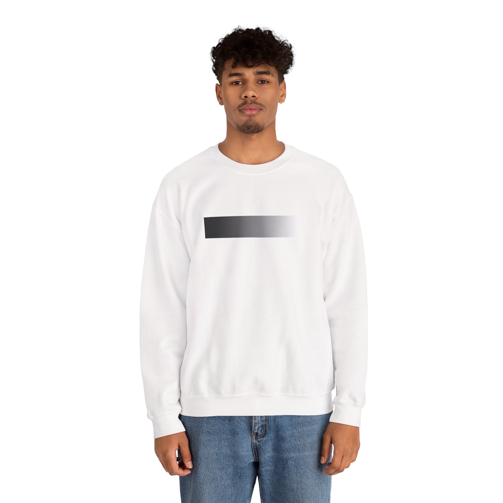 Minimal Gradient Stripe Sweatshirt — Modern Neutral Crewneck