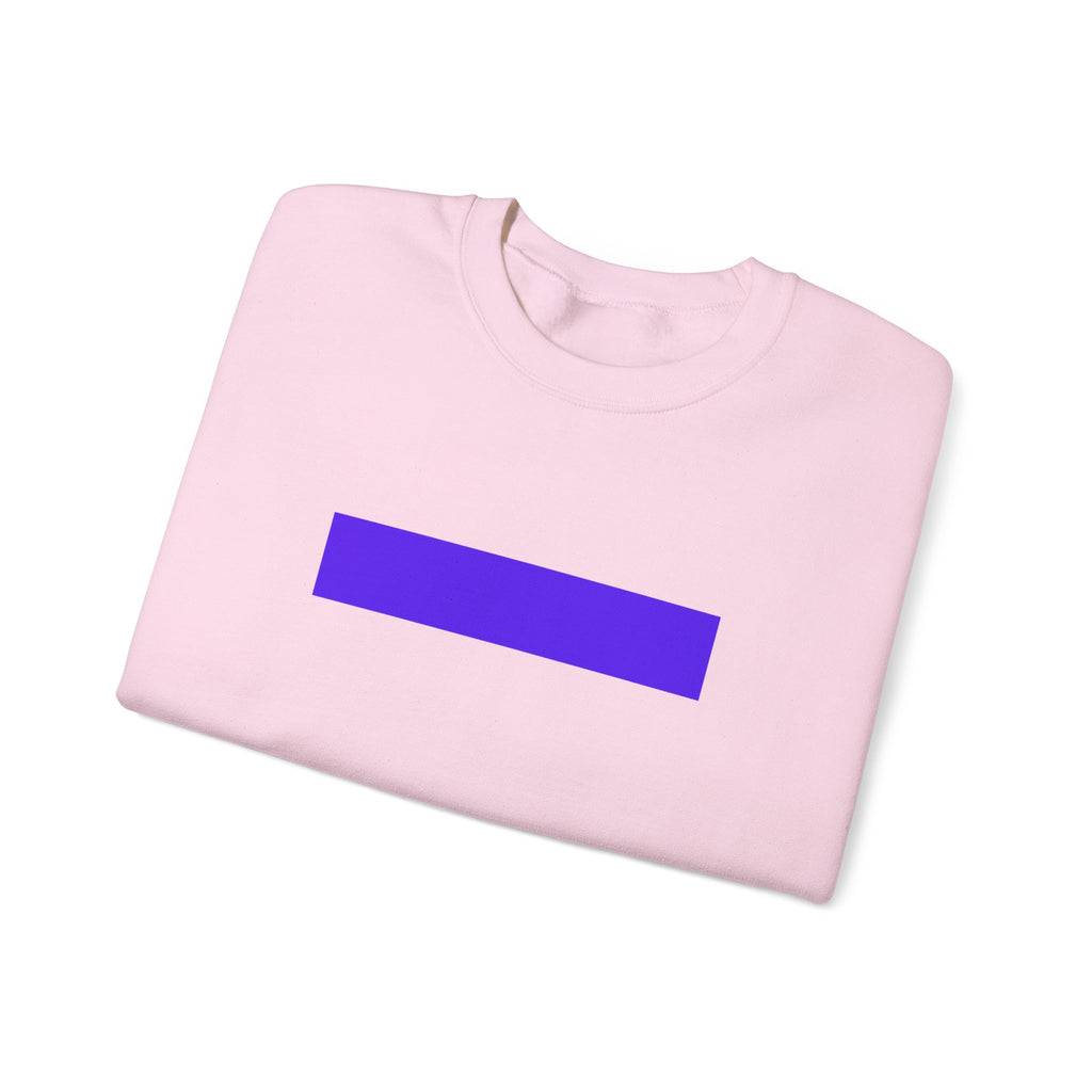 Minimal Purple Bar Crewneck Sweatshirt