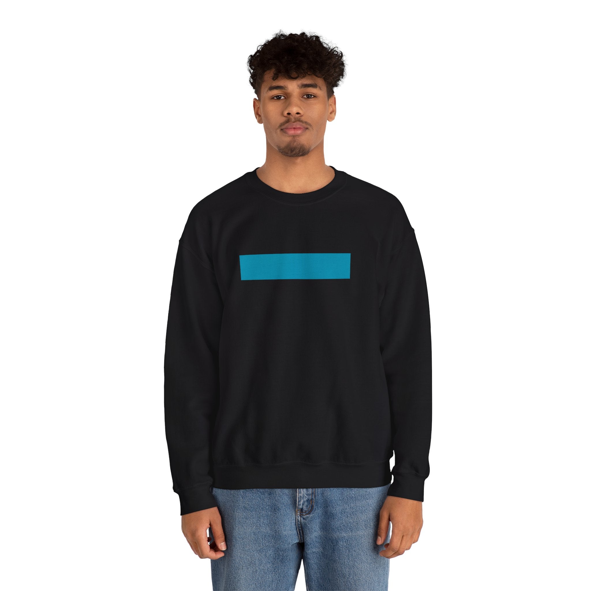 Minimal Blue Bar Crewneck Sweatshirt