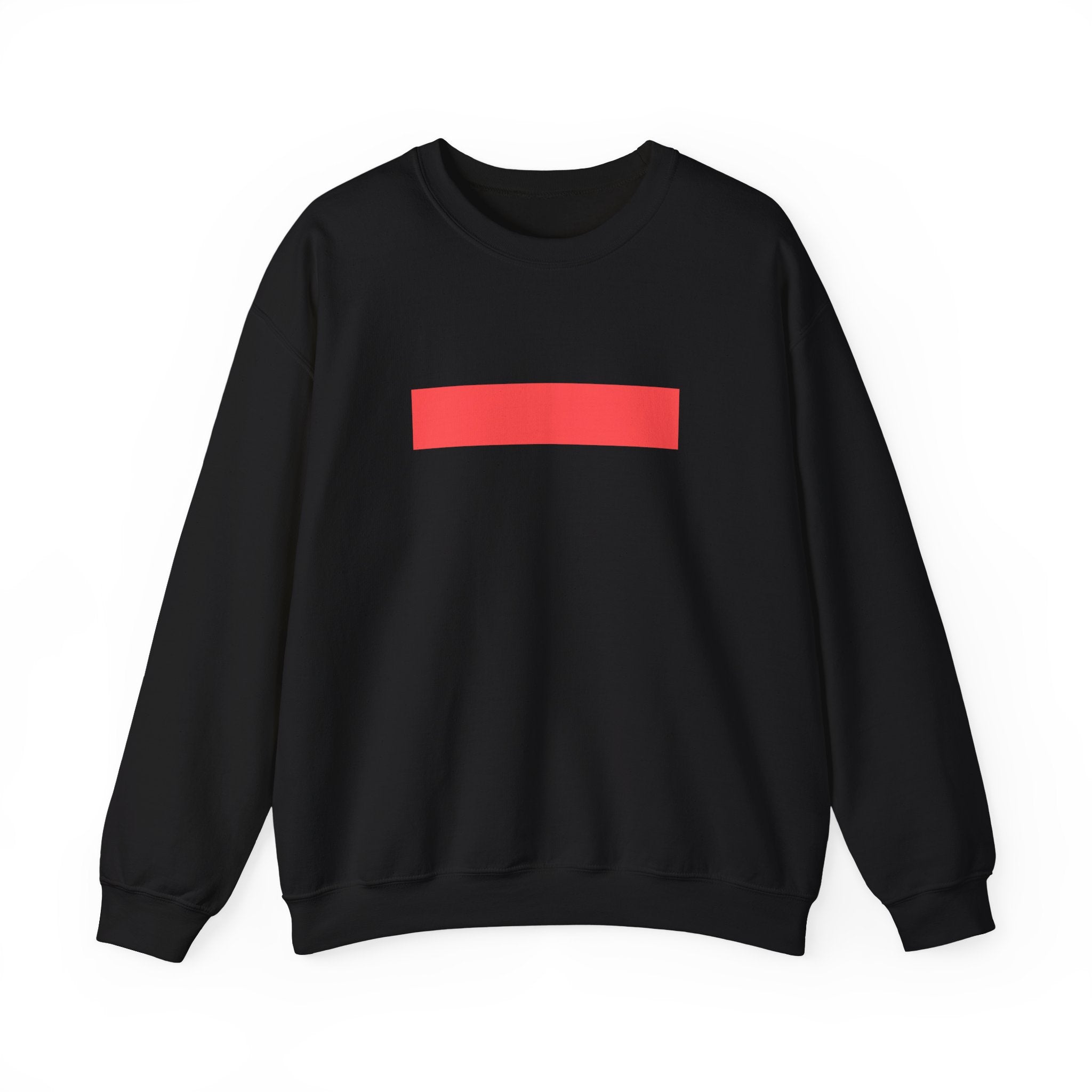 Minimal Red Bar Crewneck Sweatshirt