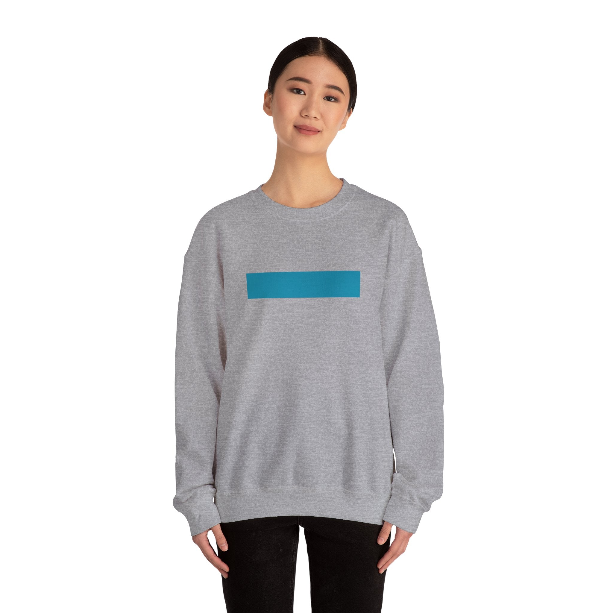 Minimal Blue Bar Crewneck Sweatshirt