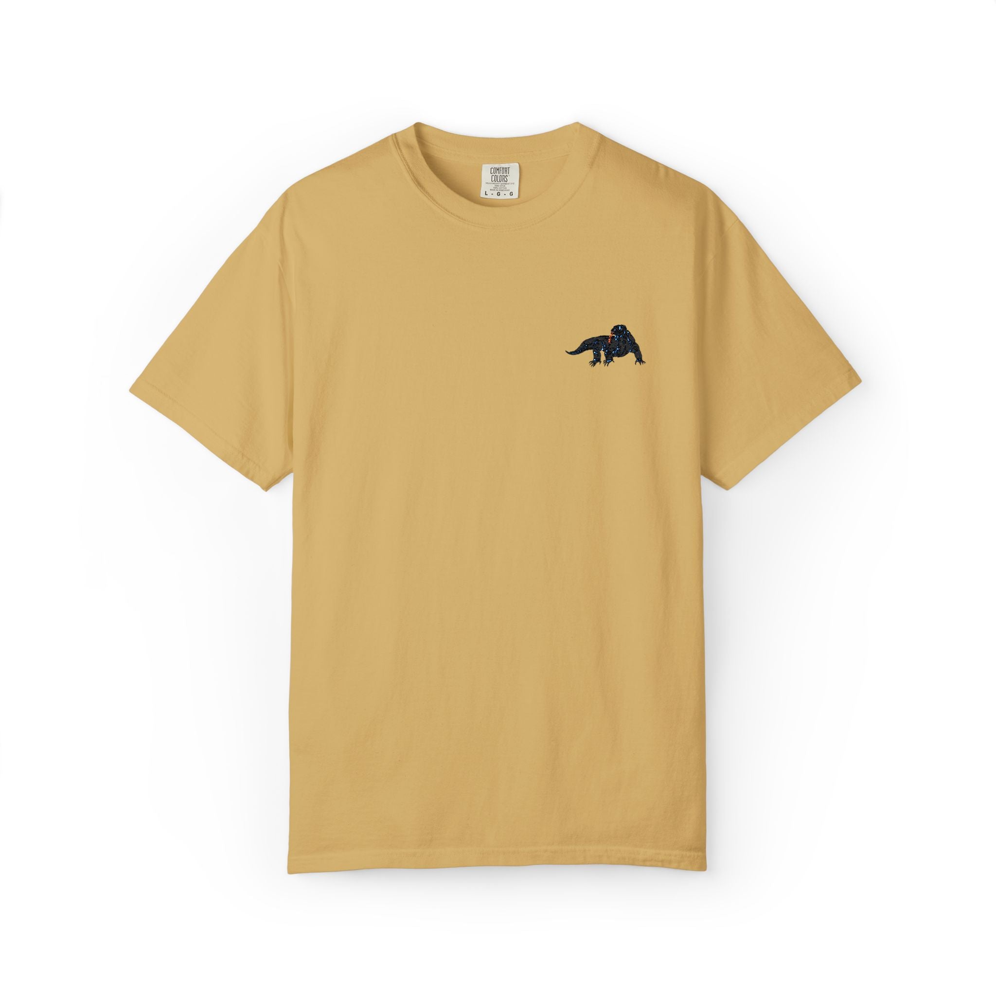 Komodo Garment-Dyed Unisex T-Shirt with Artistic Design