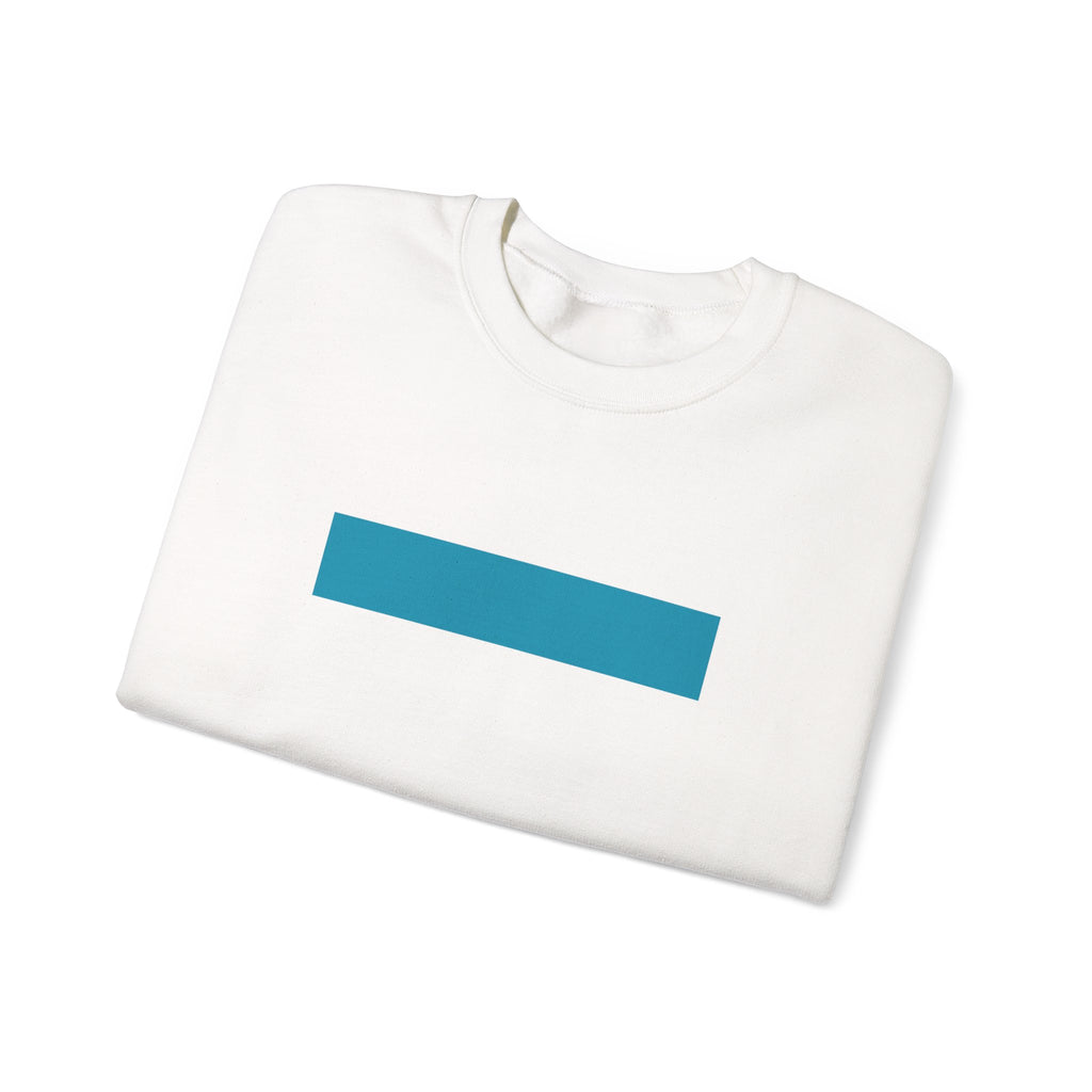 Minimal Blue Bar Crewneck Sweatshirt
