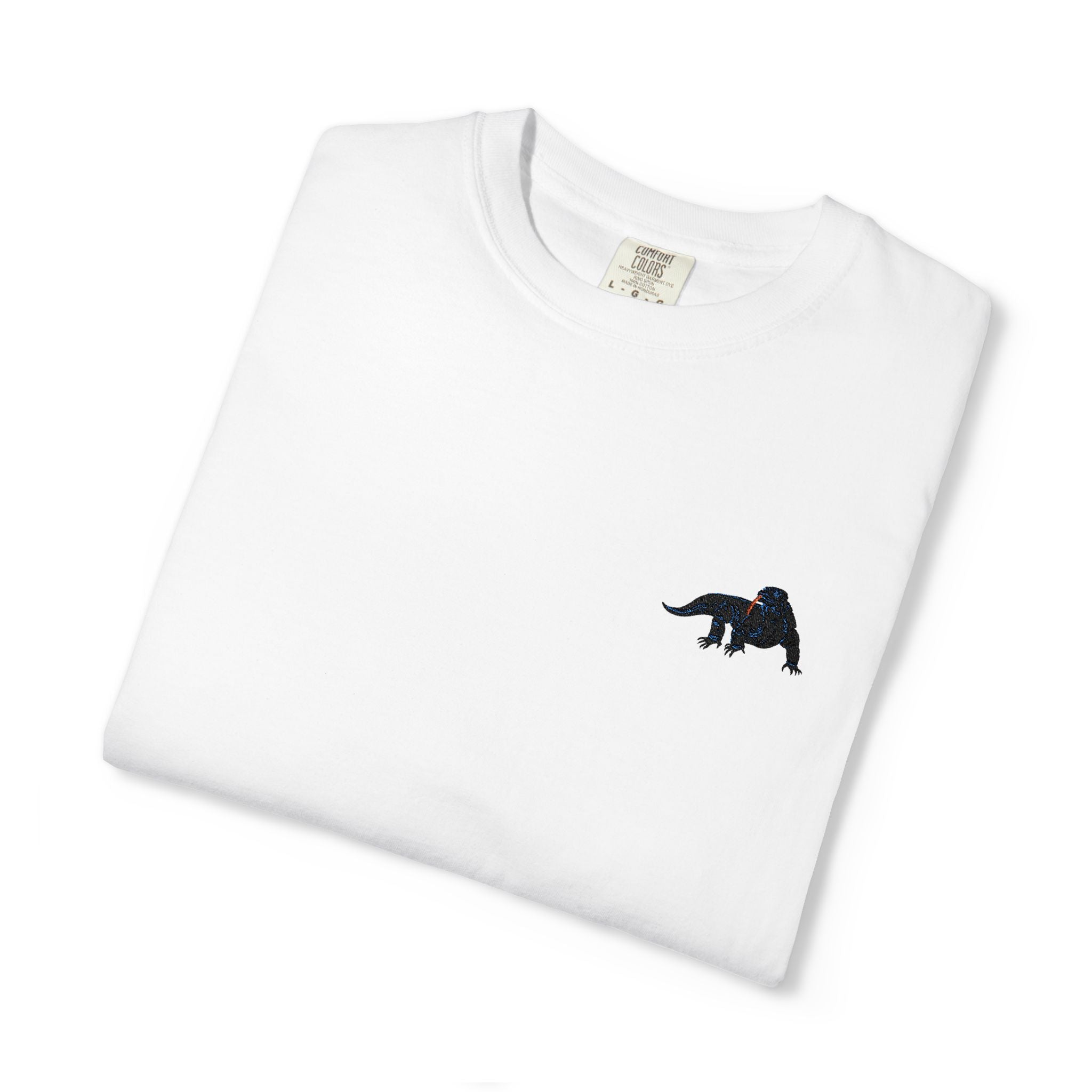 Komodo Garment-Dyed Unisex T-Shirt with Artistic Design