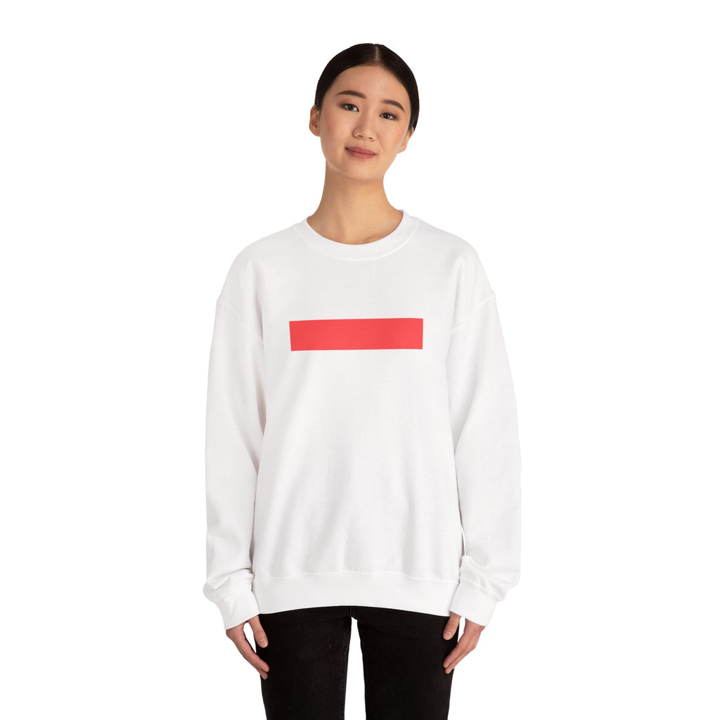 Minimal Red Bar Crewneck Sweatshirt