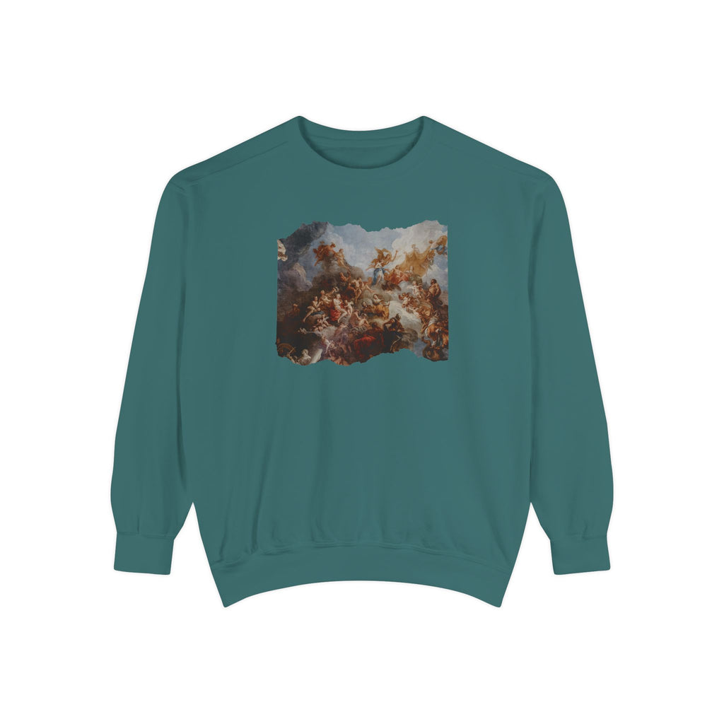 Michael Angelo's painting on top of the Palace of Versailles - Artistic Unisex Garment-Dyed Sweatshirt
