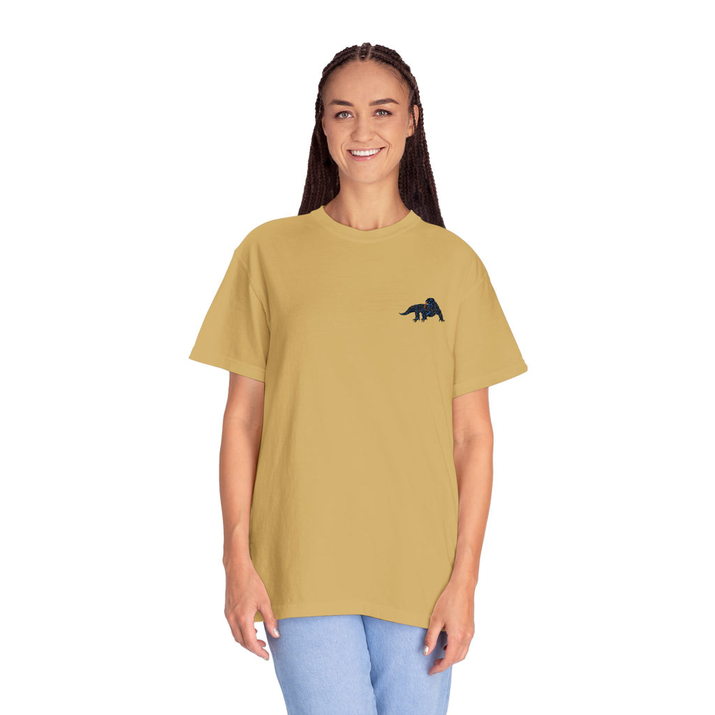 Komodo Garment-Dyed Unisex T-Shirt with Artistic Design