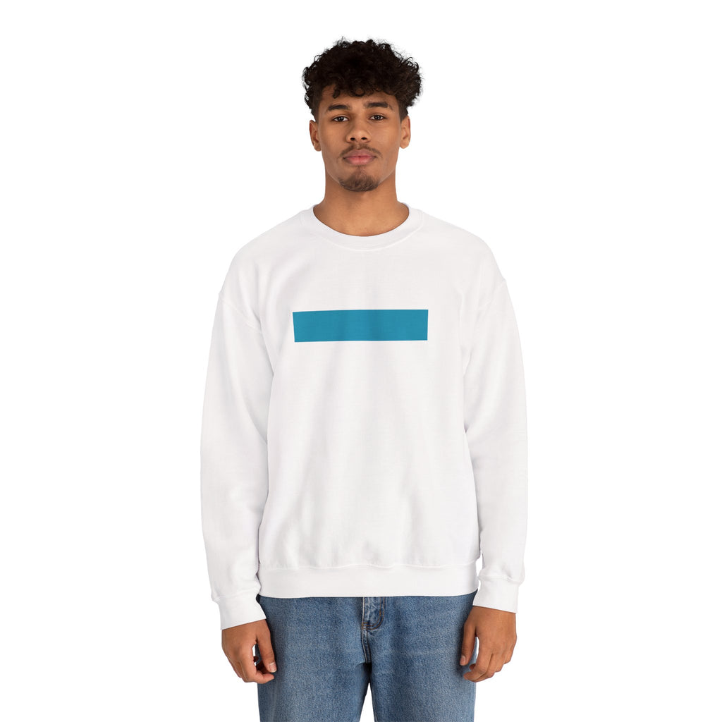 Minimal Blue Bar Crewneck Sweatshirt
