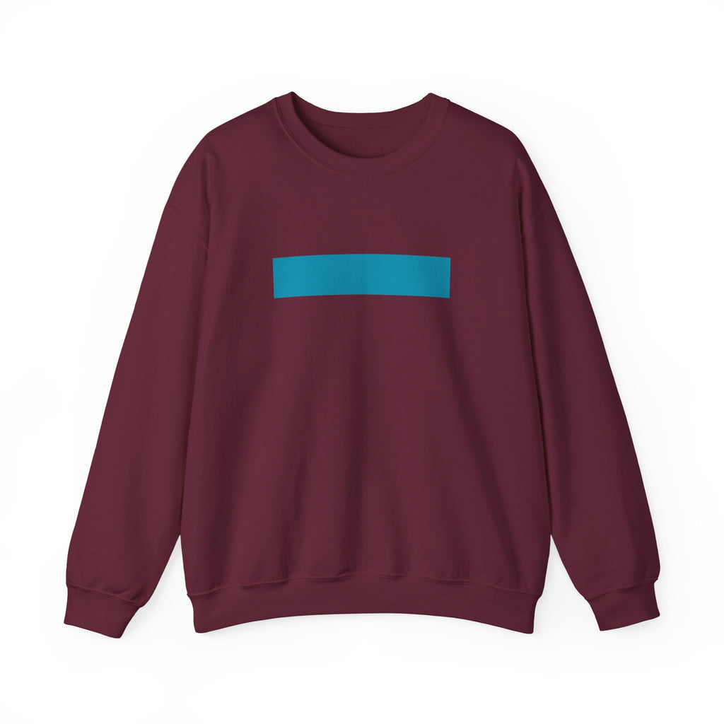Minimal Blue Bar Crewneck Sweatshirt