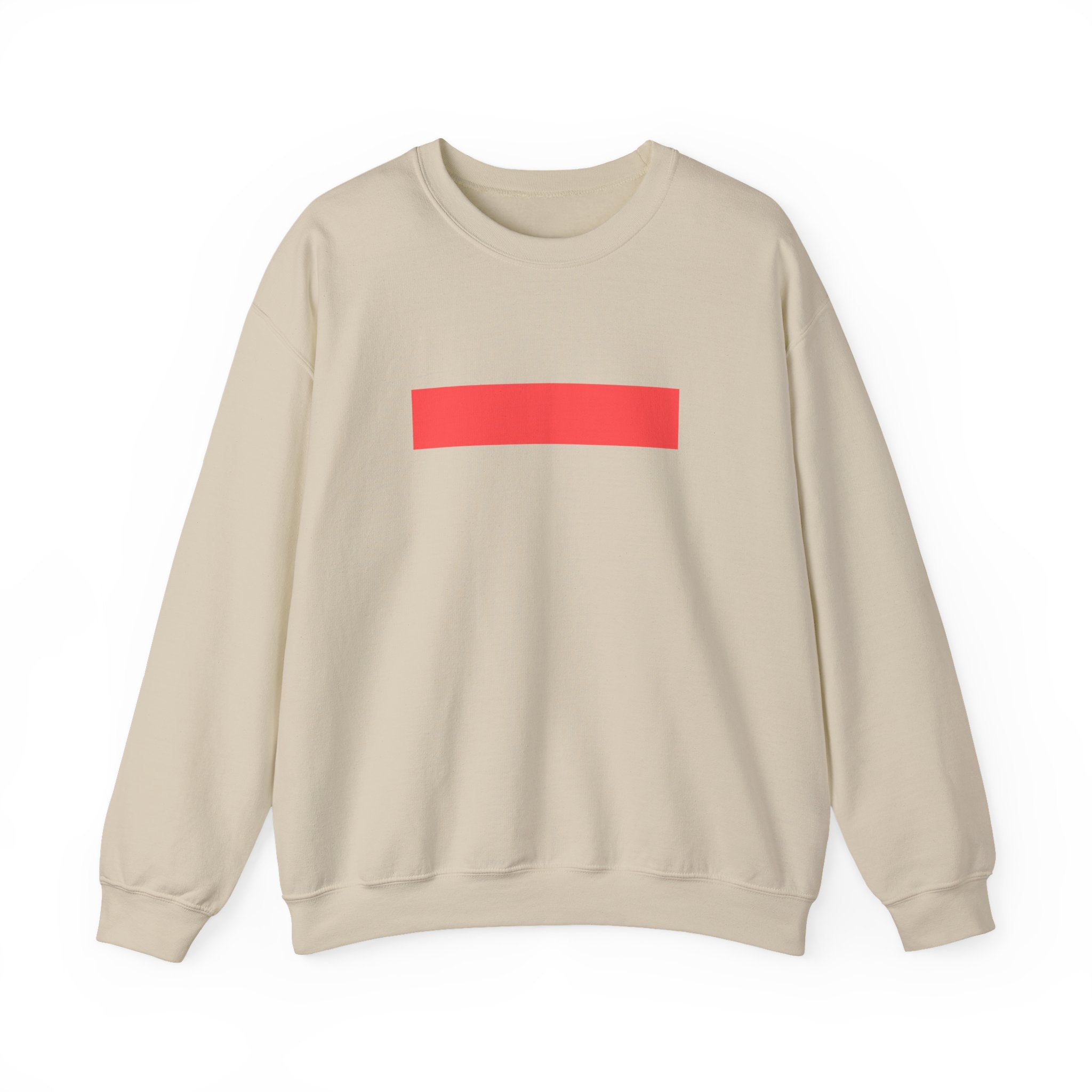Minimal Red Bar Crewneck Sweatshirt