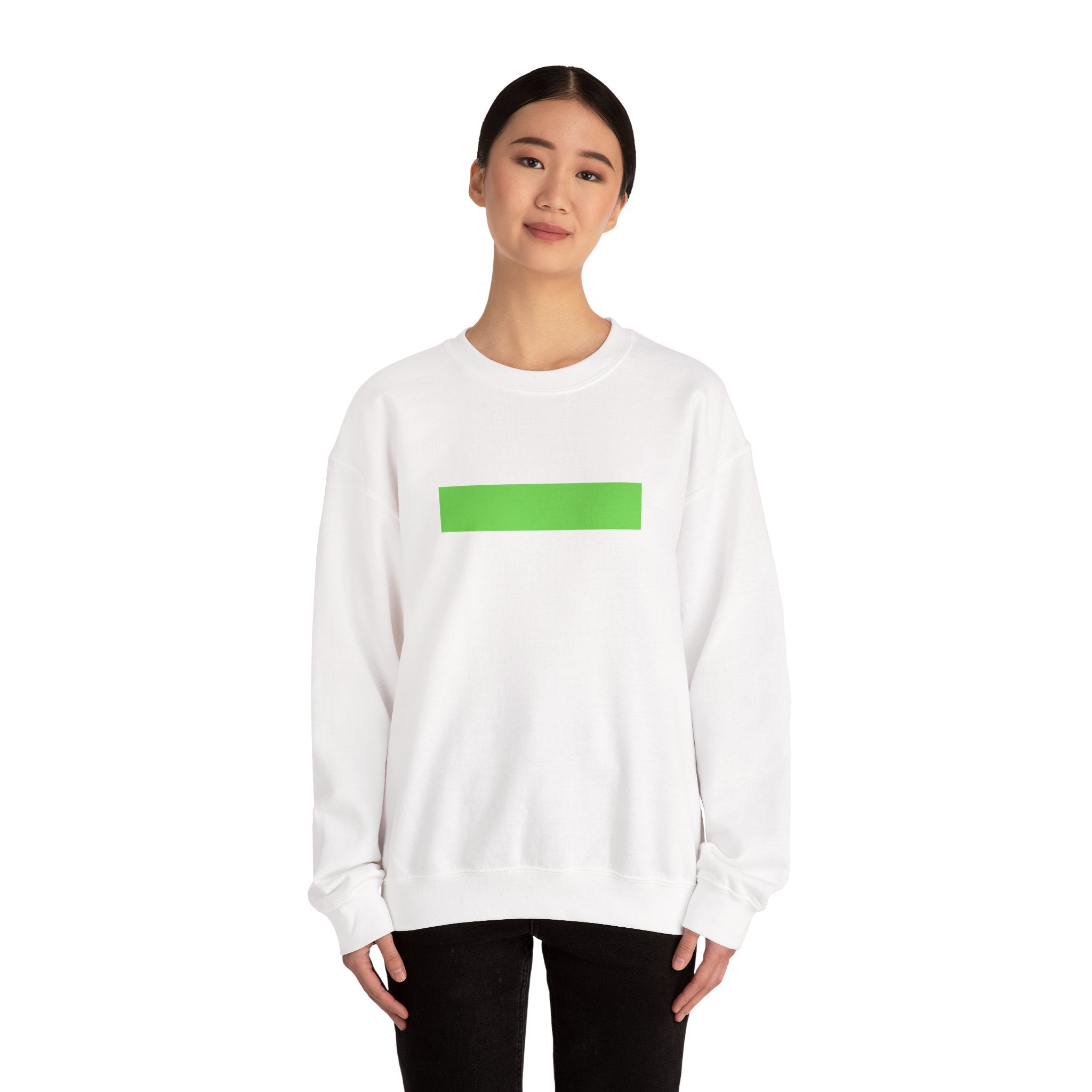 Crewneck Sweatshirt — Minimal Green Bar Graphic