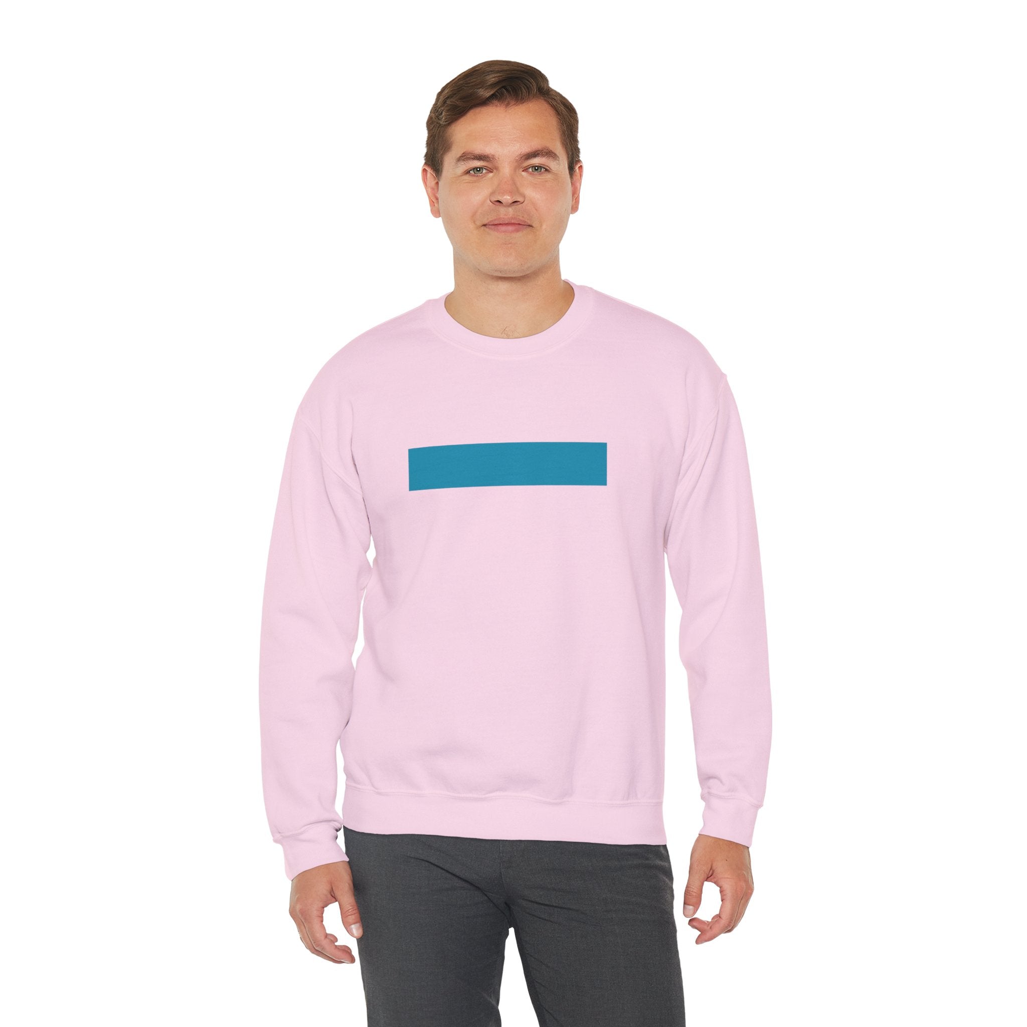 Minimal Blue Bar Crewneck Sweatshirt